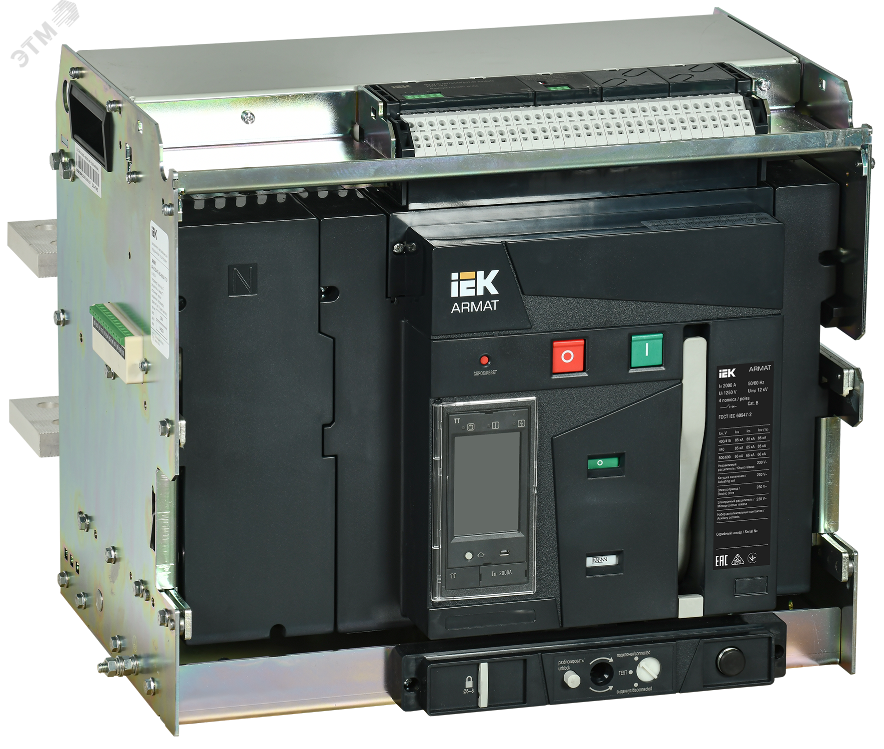 Изображение товара ARMAT Воздушный автоматический выключатель 2000А 4P с расцепителем TT