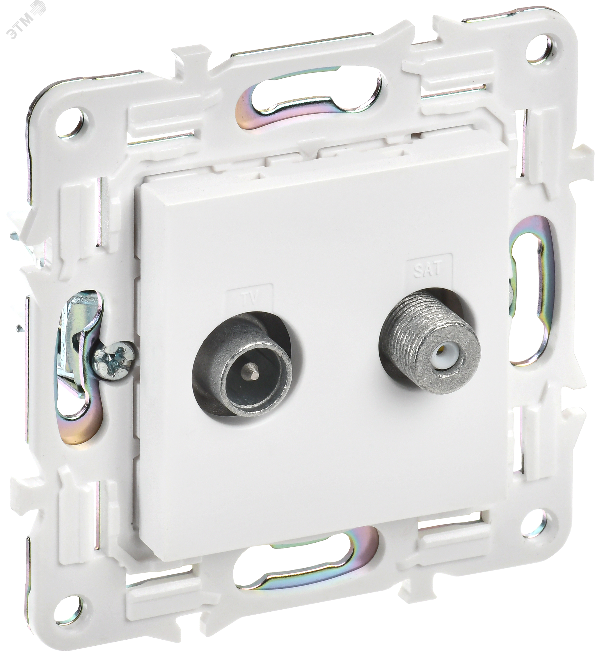 Изображение товара Розетка двойная TV SAT SKANDY SK-A13W арктический белый IEK