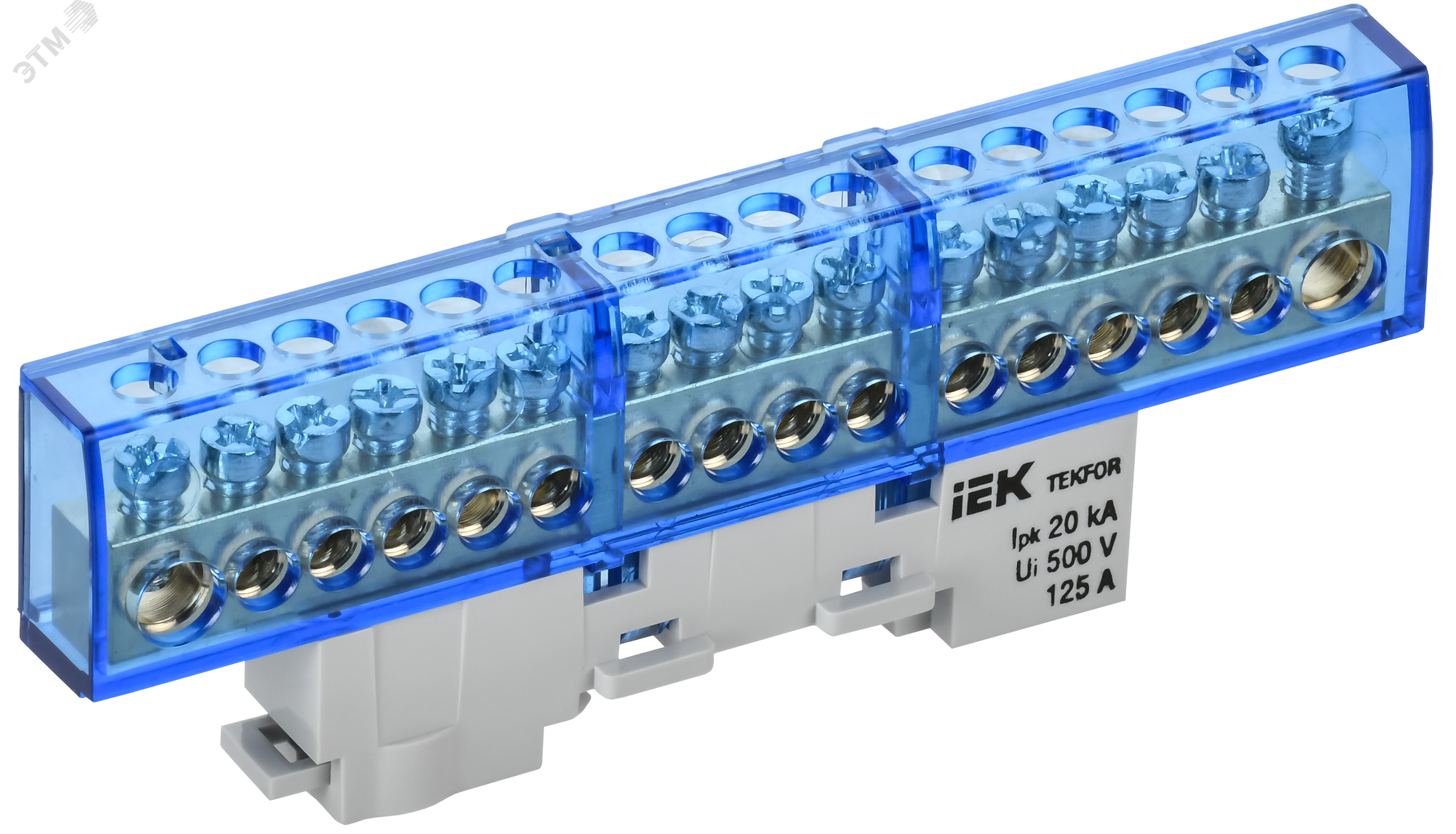 Изображение товара Шина N ноль изолированная на универсальном держателе 8х12-16-С IEK