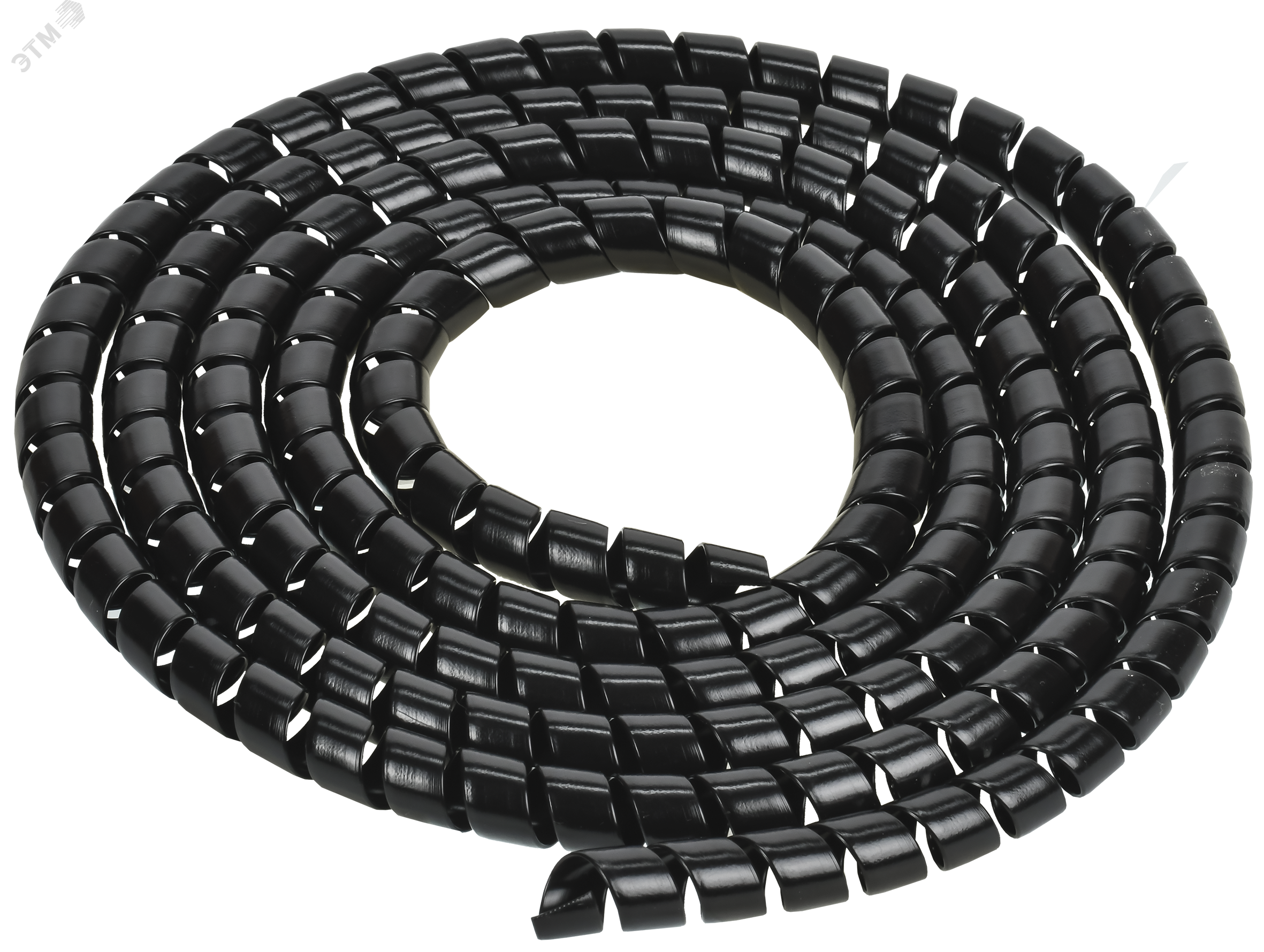 Изображение товара Спираль монтажная черная СП-12 для защиты кабелей и шлангов