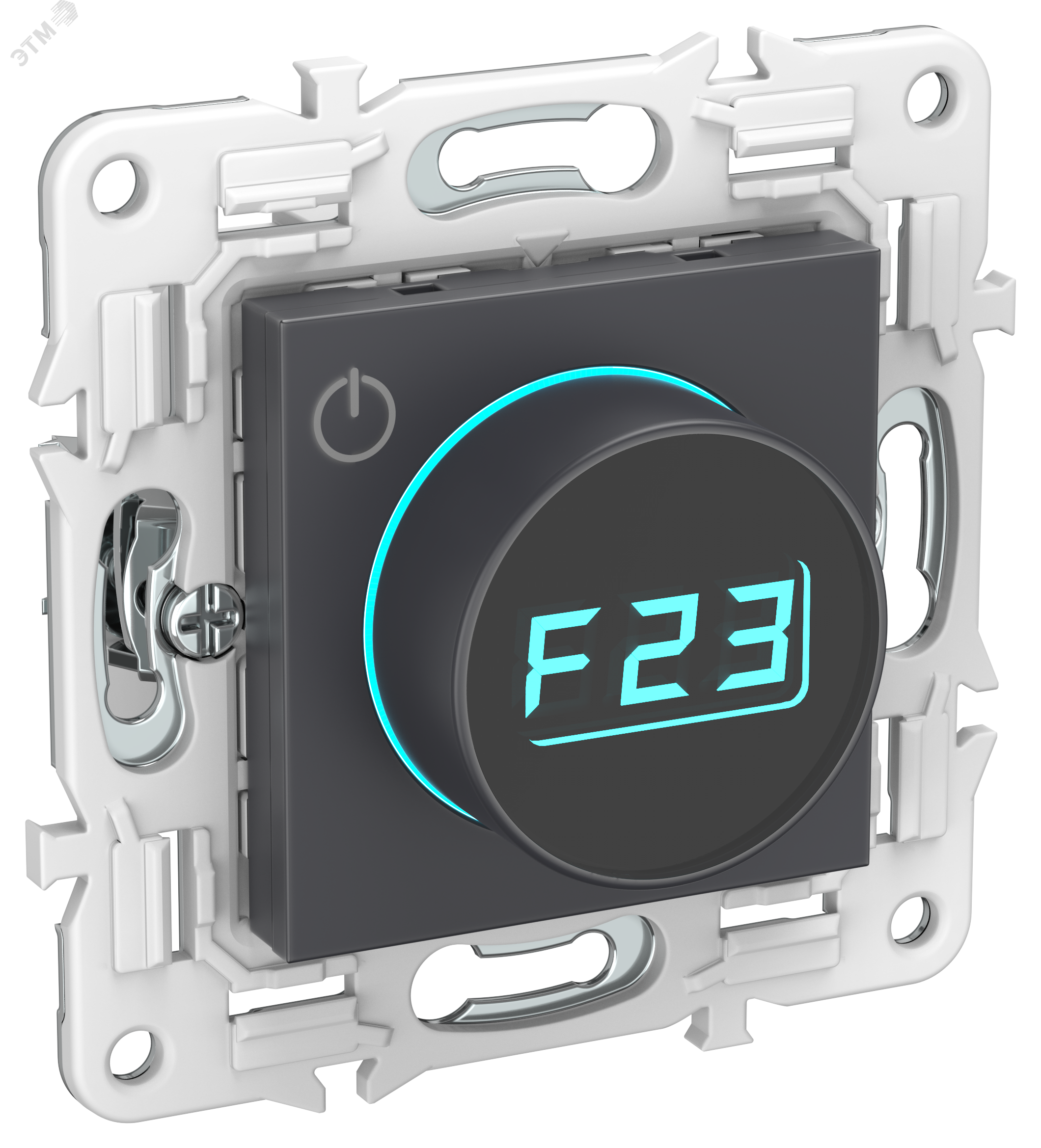 Изображение товара Электронный термостат SKANDY SK-T01G графит 220В со скрытым монтажом