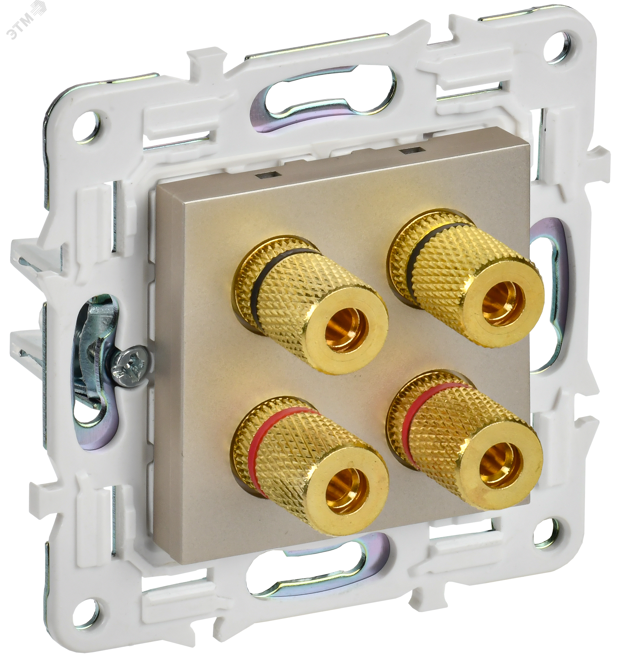 Изображение товара Аудиорозетка SKANDY SK-A01Sh шампань для акустических систем и аудиотехники