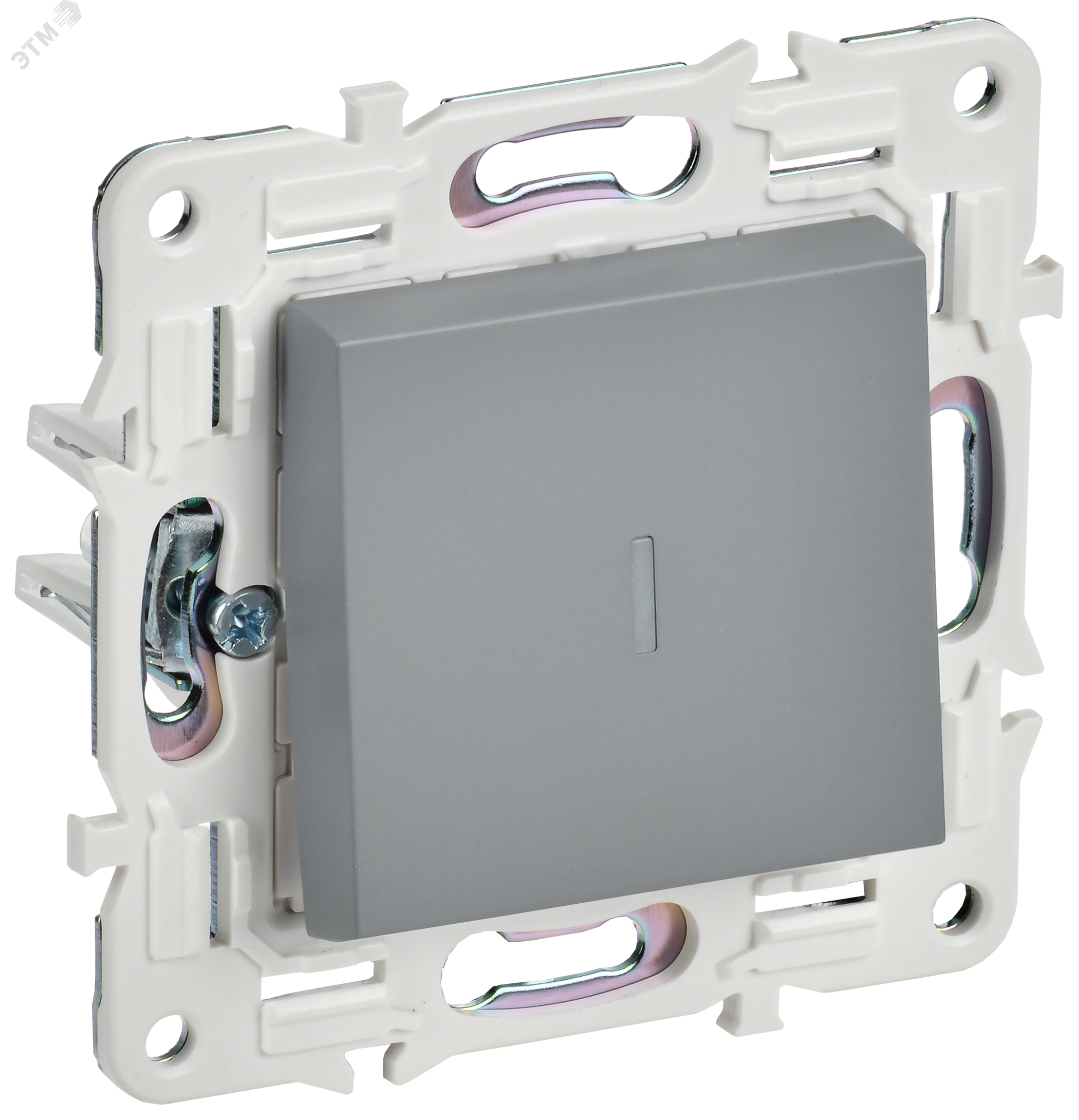 Изображение товара Выключатель 1-клавишный с индикацией серии SKANDY IEK, серый, 10А