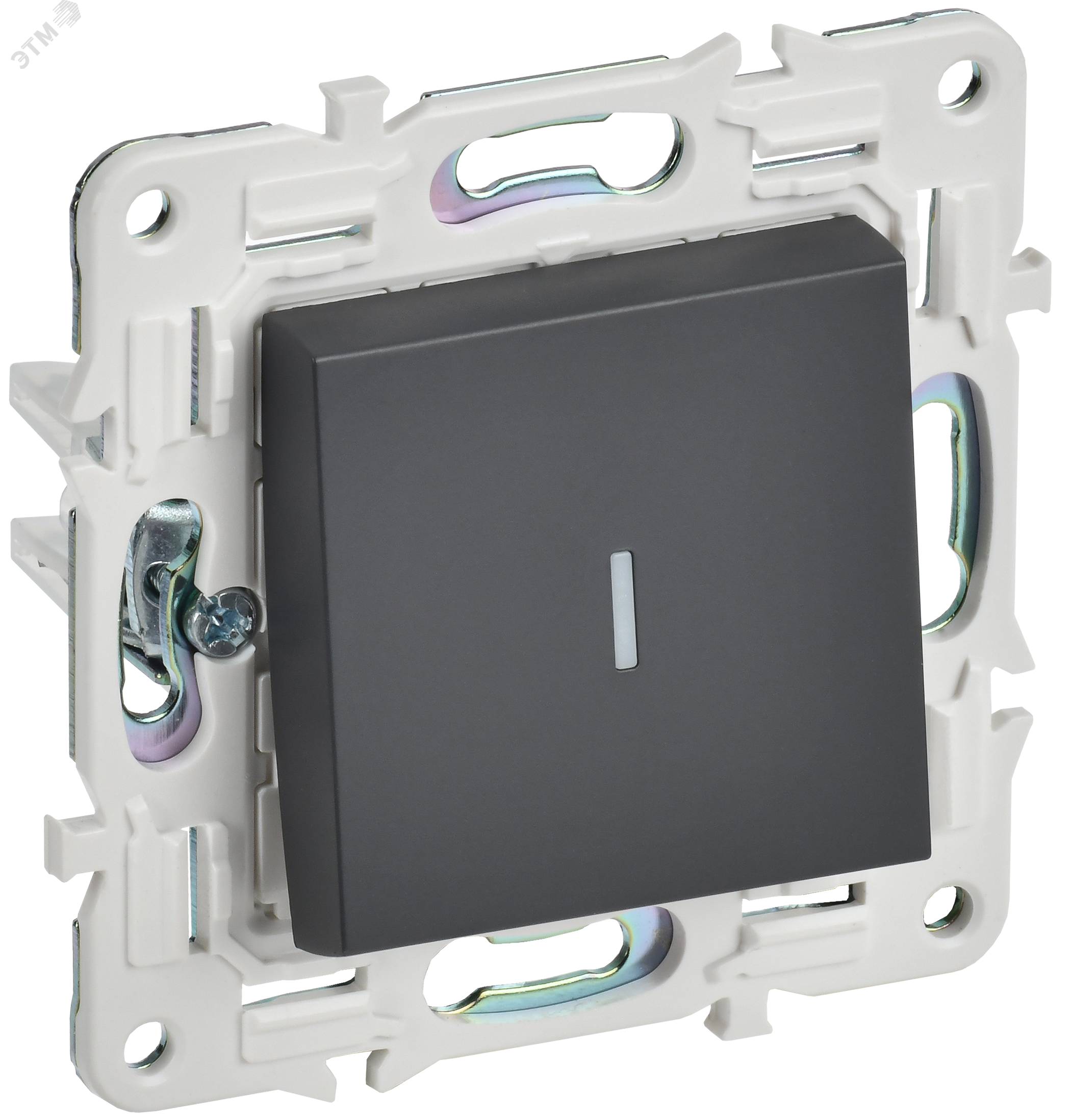 Изображение товара Выключатель 1-клавишный проходной SKANDY IEK титан IP20 световая индикация