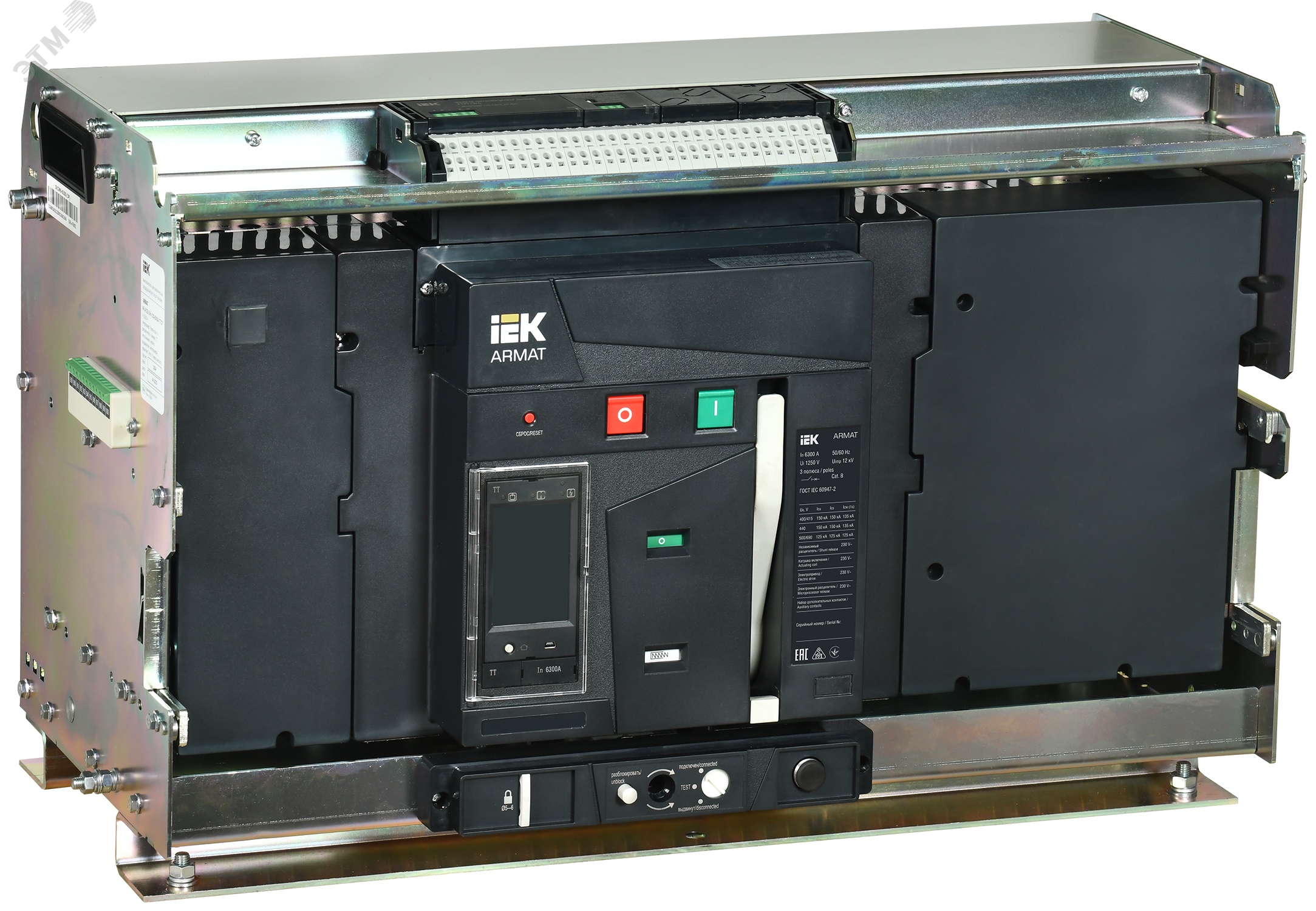 Изображение товара Выключатель автоматический воздушный IEK ARMAT 6300A с электронным расцепителем
