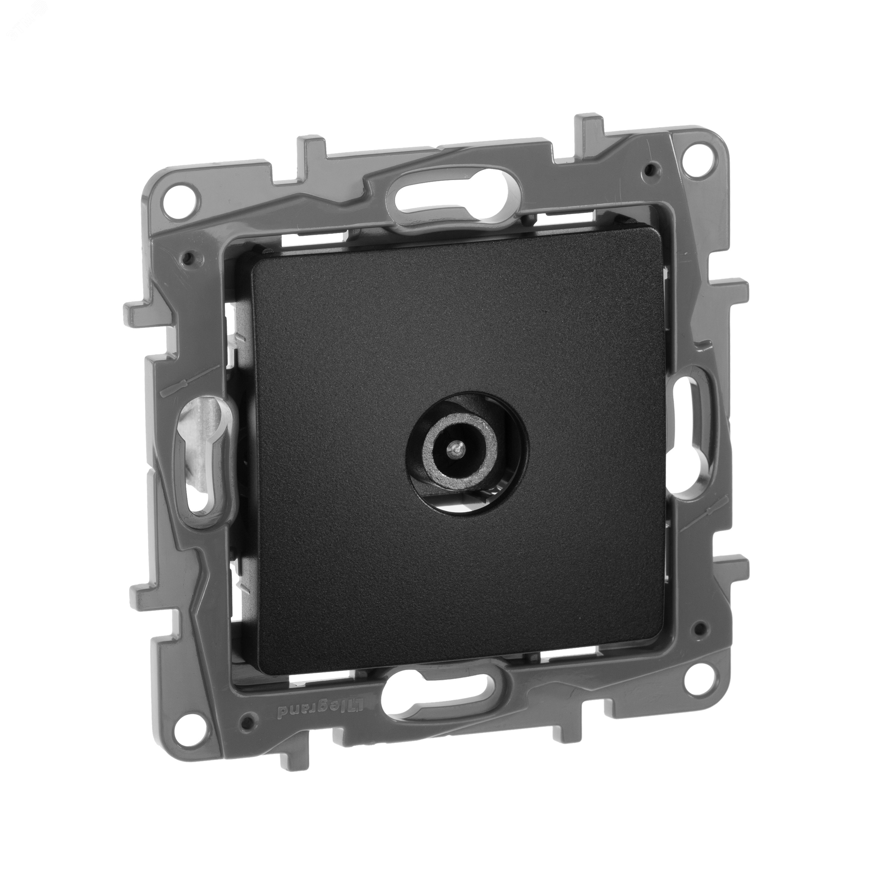 Изображение товара Розетка TV оконечная ETIKA антрацит IP21 1 пост монтаж скрытый