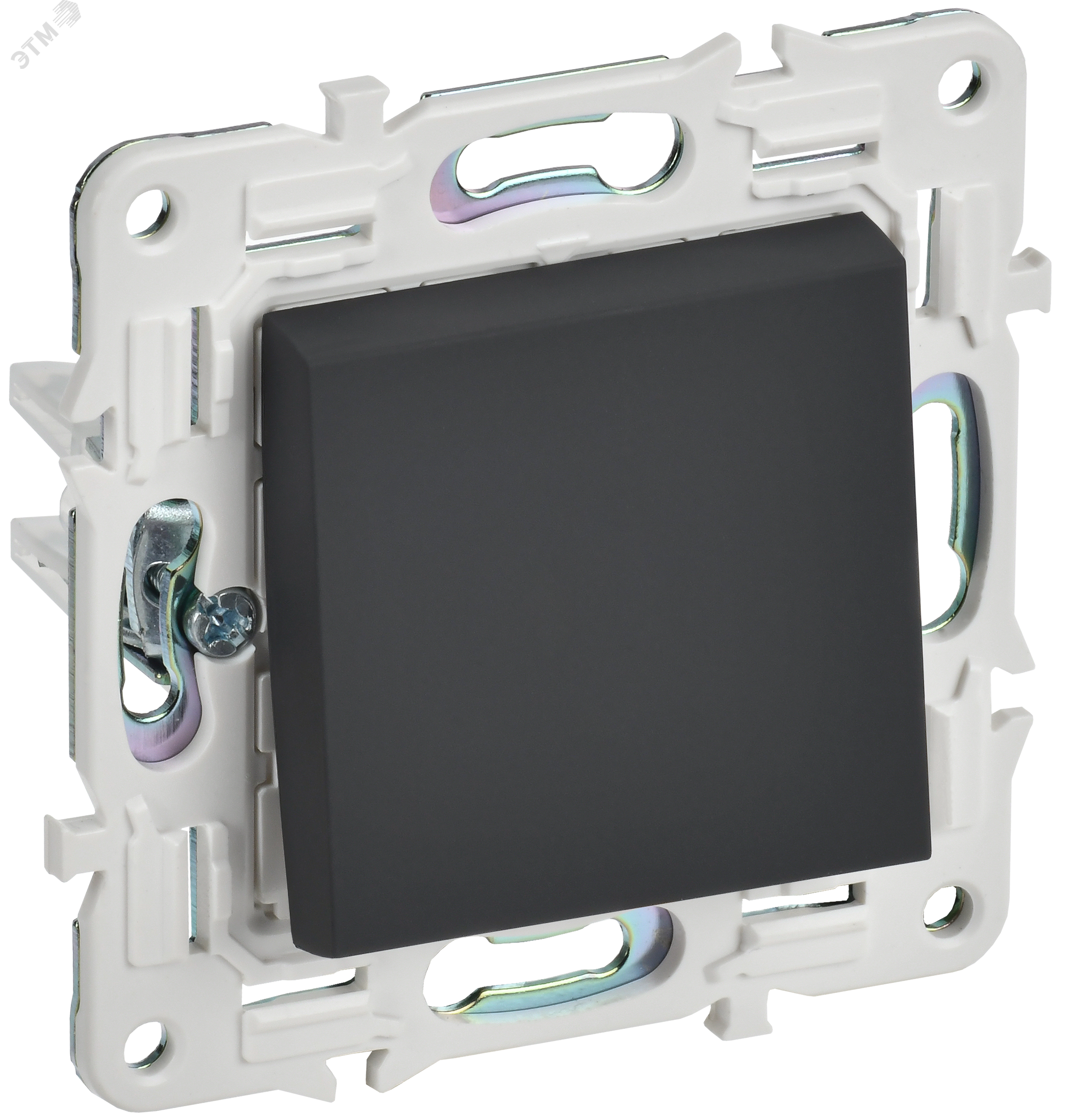 Изображение товара Выключатель 1-клавишный кнопочный 10А SKANDY SK-V14G графит IP20