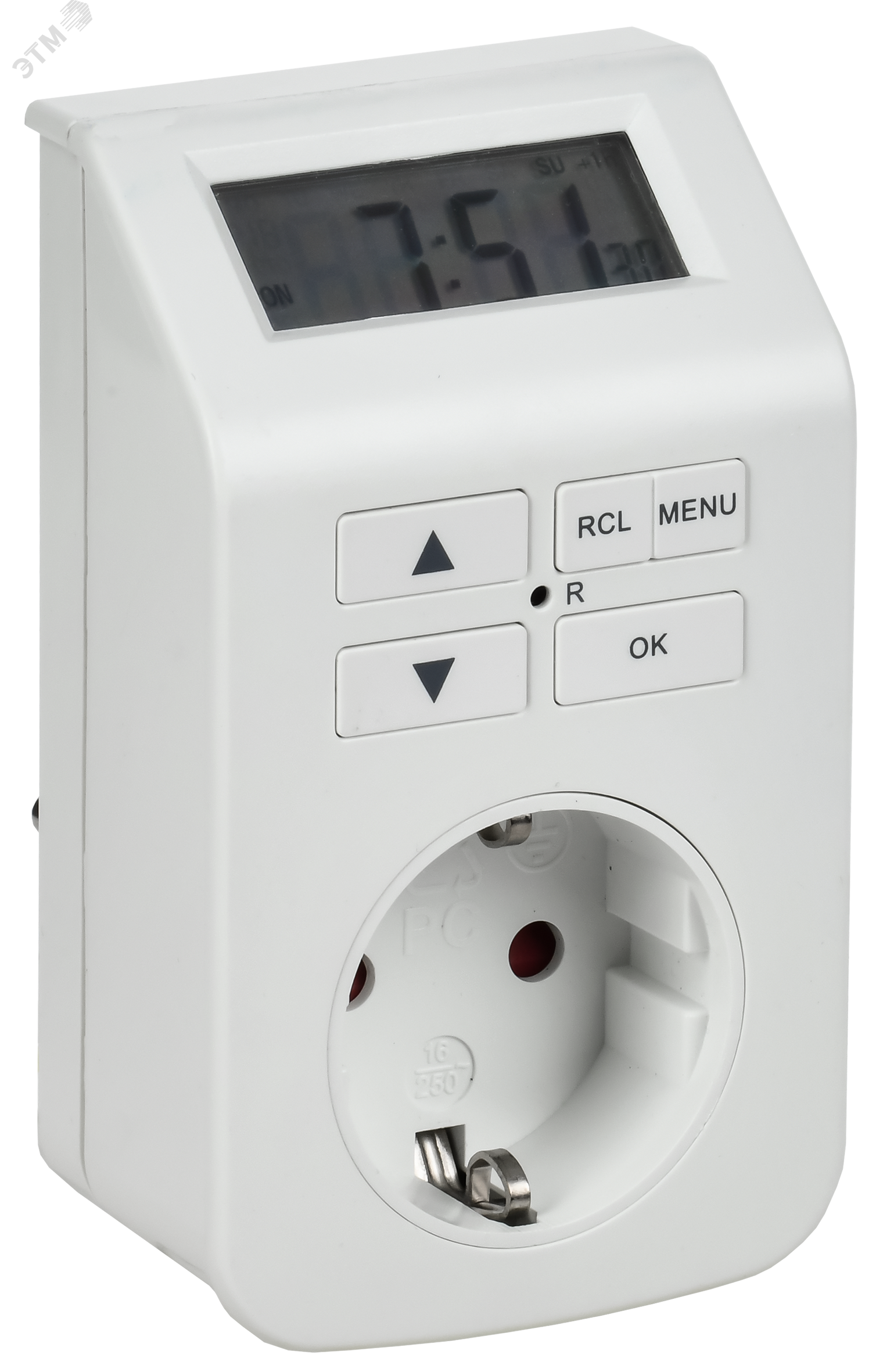 Изображение товара РТЭ-5 Розетка-таймер электронный 1мин 7дн 112on/off 16А IP20 IEK