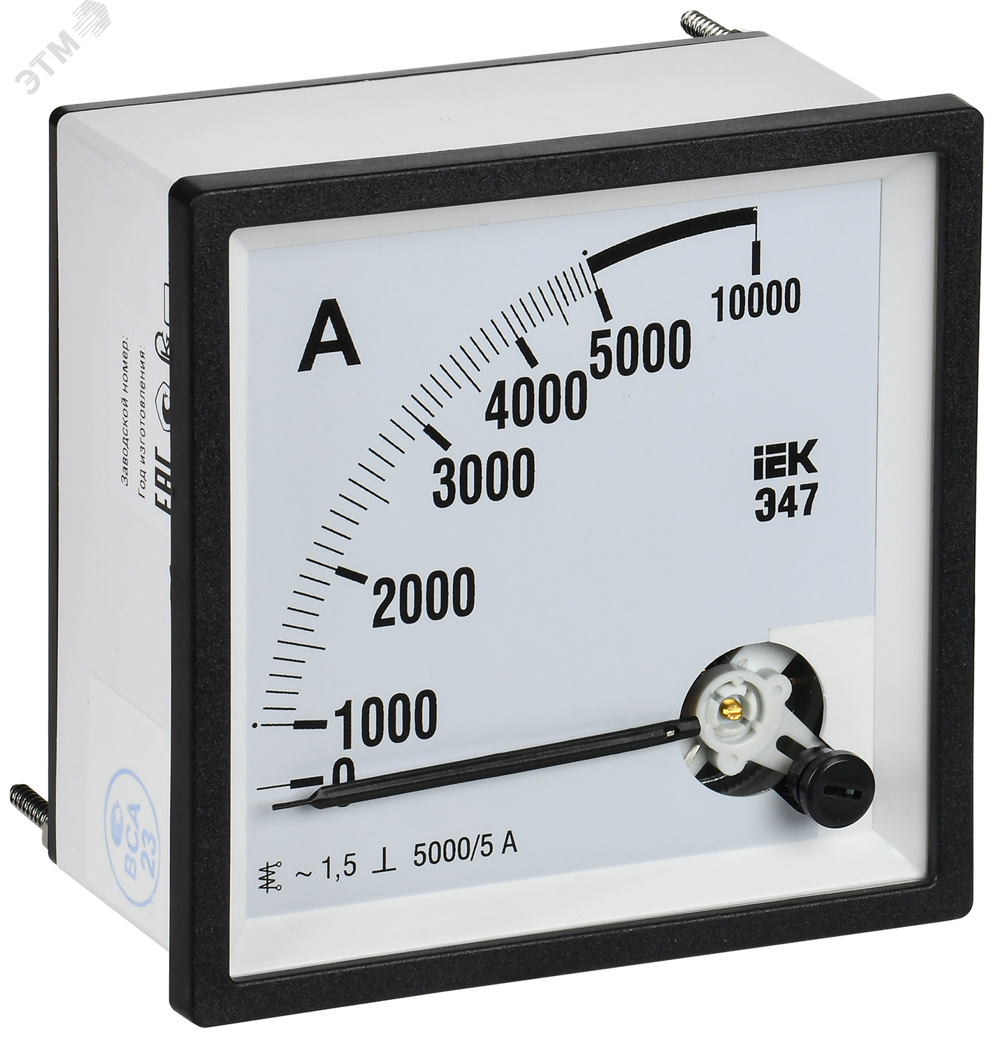 Изображение товара Амперметр Э47 5000/5А класс точности 1,5 96х96мм