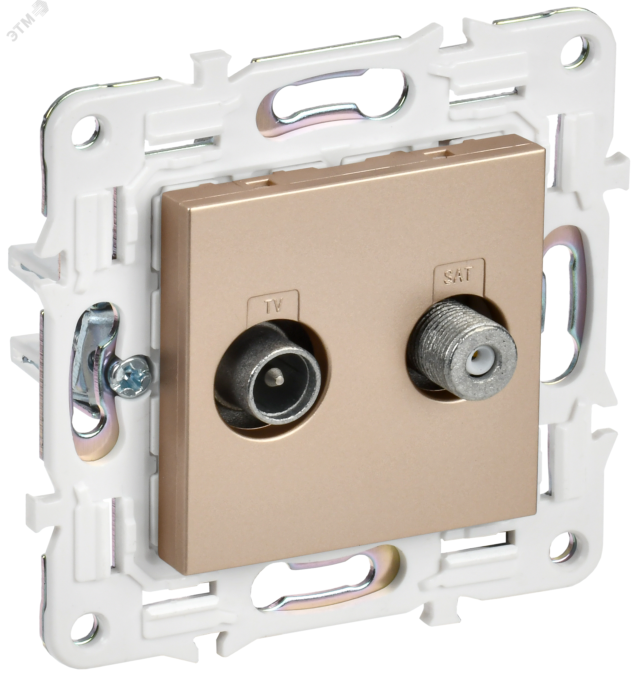 Изображение товара Розетка двойная TV SAT SKANDY SK-A13Sa бежевый Китай