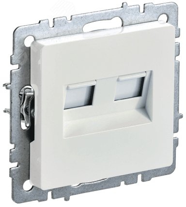 Изображение товара Розетка компьютерная двойная RJ45 кат.6 BRITE РК11-2-БрЖ перламутровая