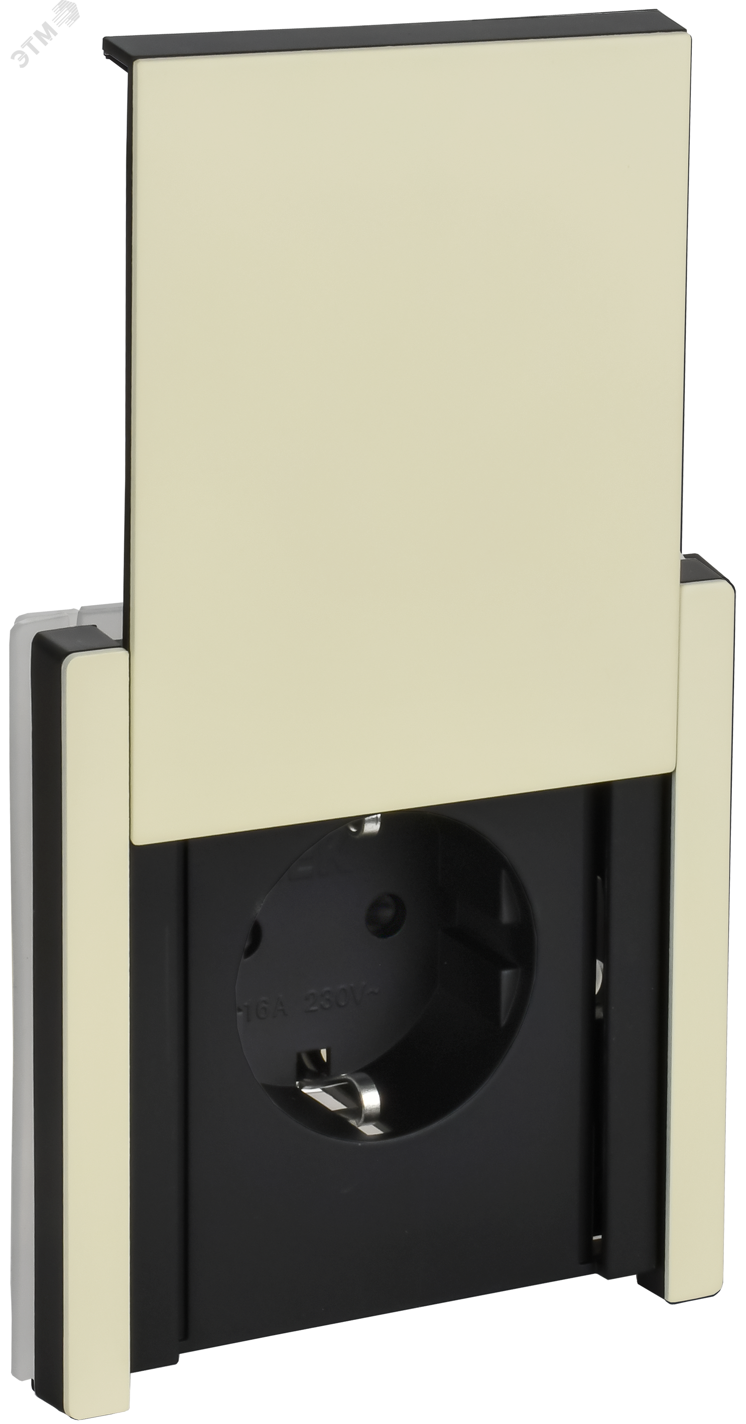 Изображение товара Розетка 1-местная с заземлением и защитными шторками IP44 IEK FP819M