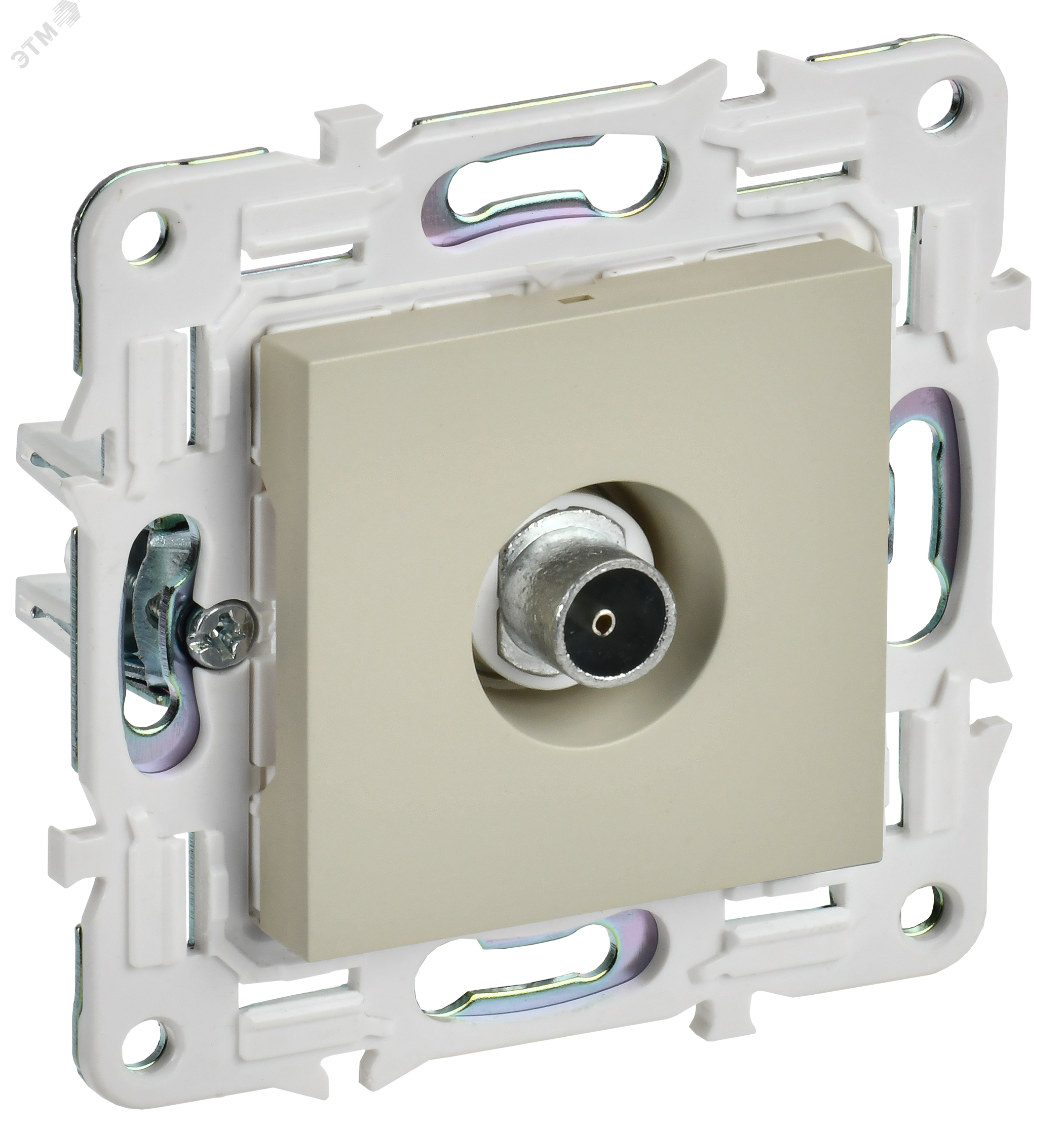 Изображение товара Розетка ТВ SKANDY IEK SK-A12B бежевый с самозажимными клеммами