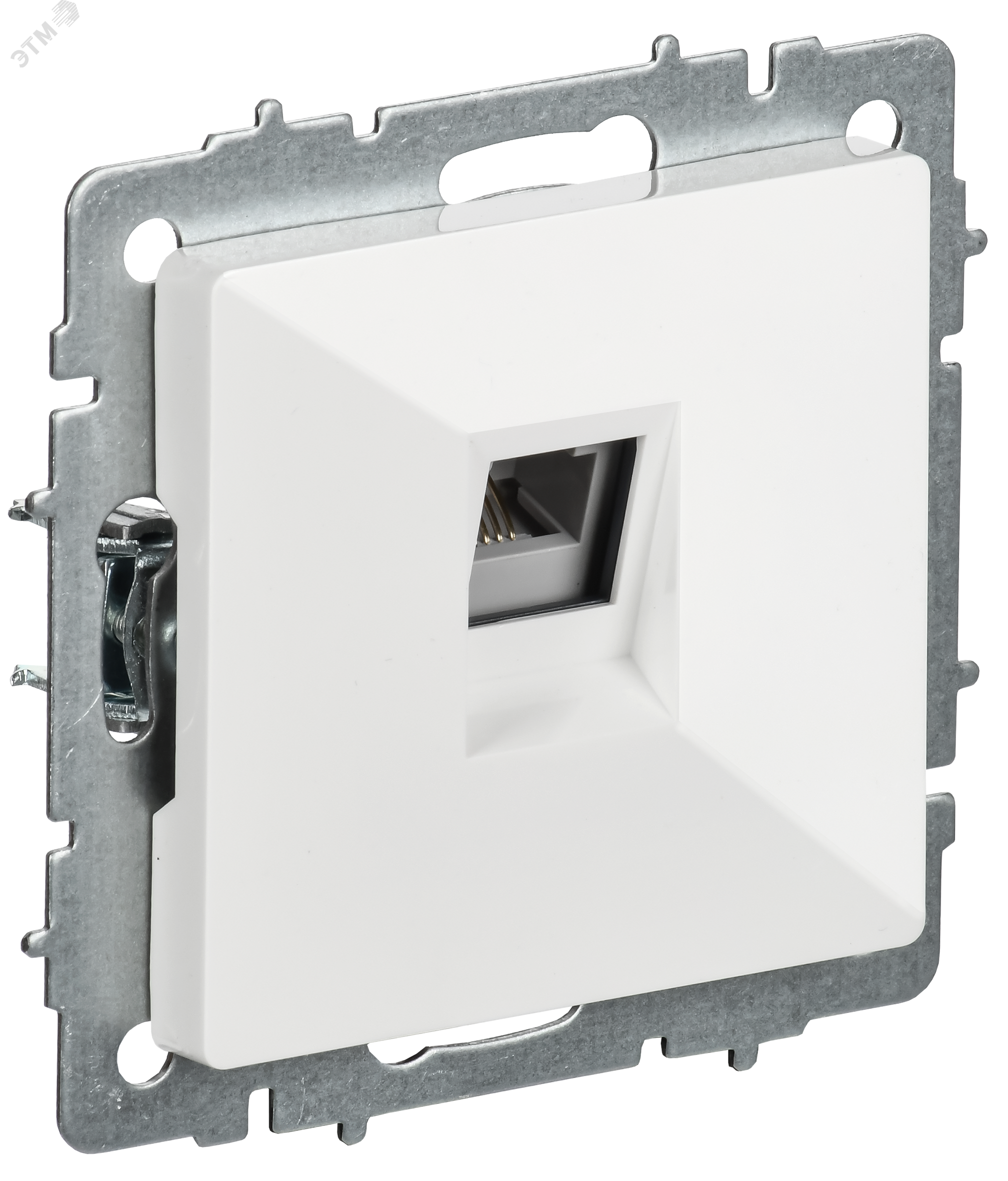 Изображение товара Розетка телефонная RJ11 серия BRITE IEK белая, скрытый монтаж, IP20