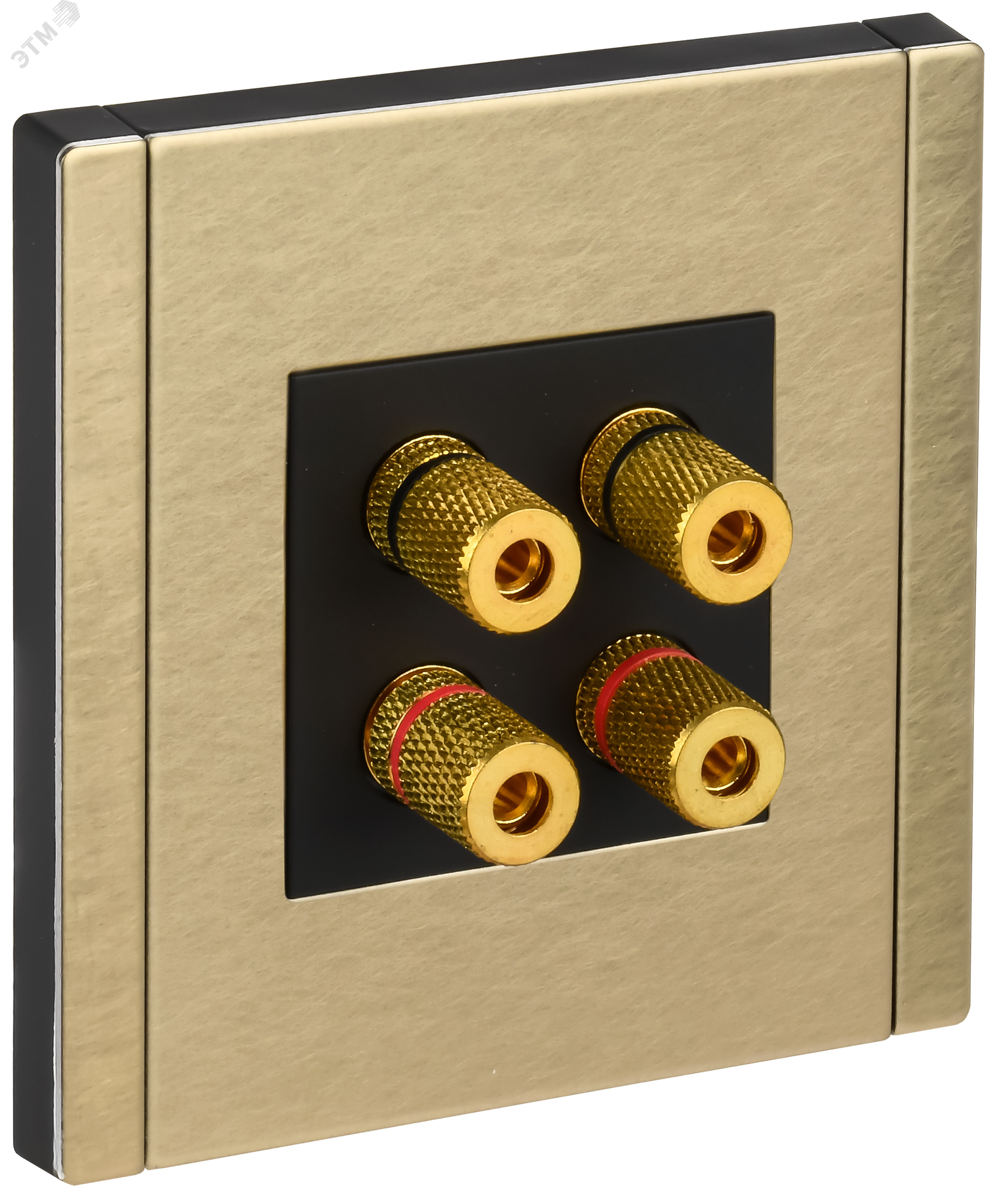 Изображение товара Аудиорозетка 4-местная FORTE&PIANO FP639M, премиальный металл, шампань