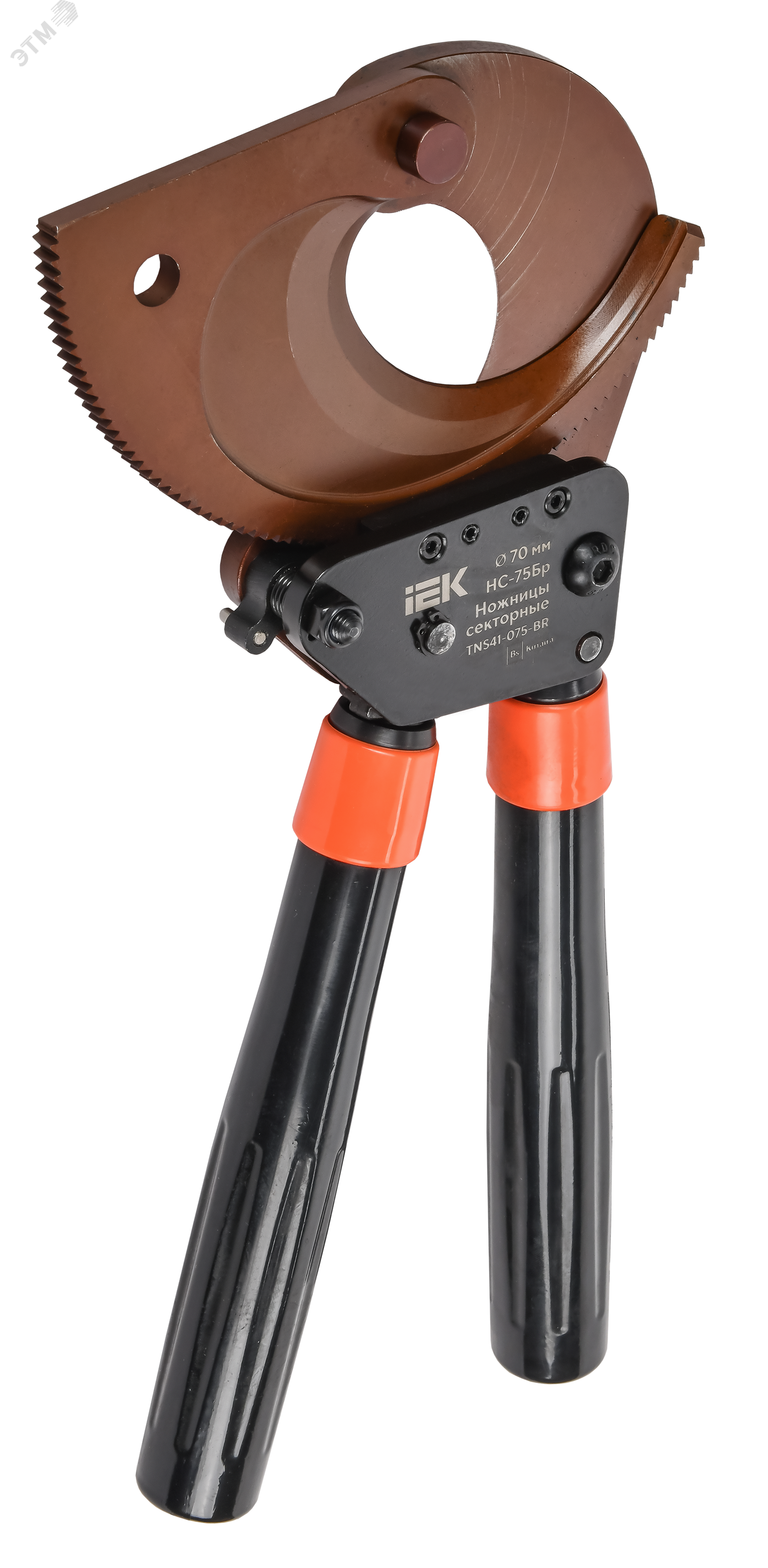 Изображение товара Ножницы секторные НС-75Бр IEK для кабеля до 75 мм с телескопическими ручками