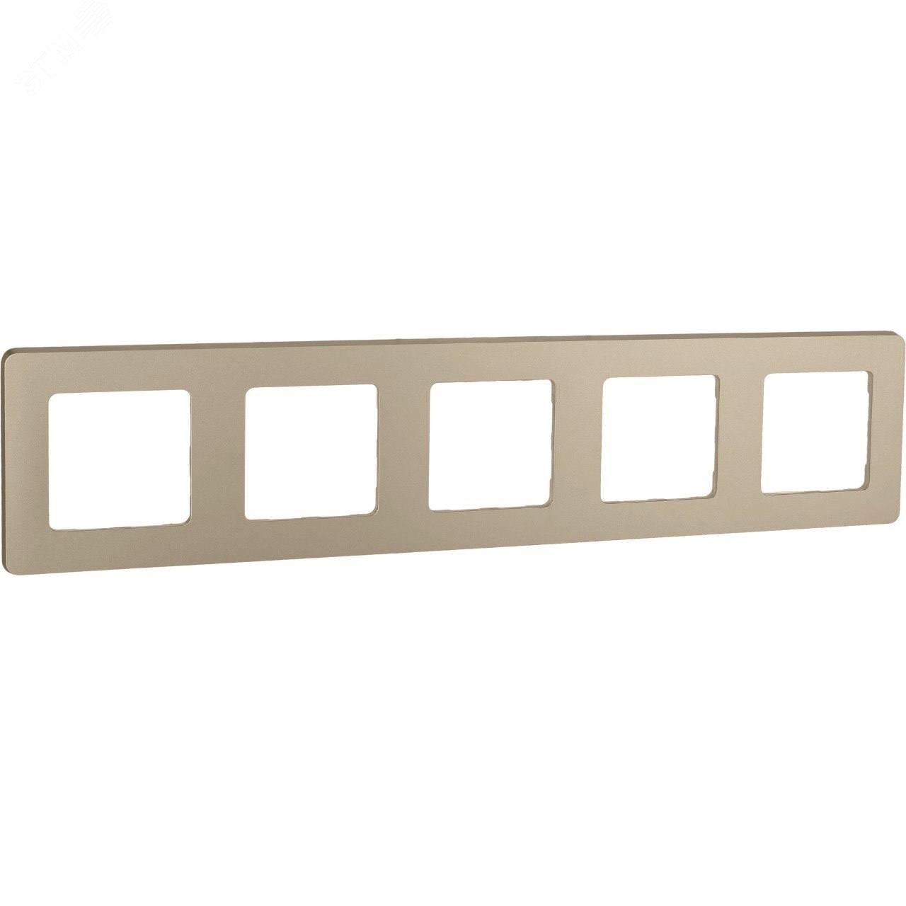 Изображение товара Декоративная рамка 5-местная шампань INSPIRIA для установки