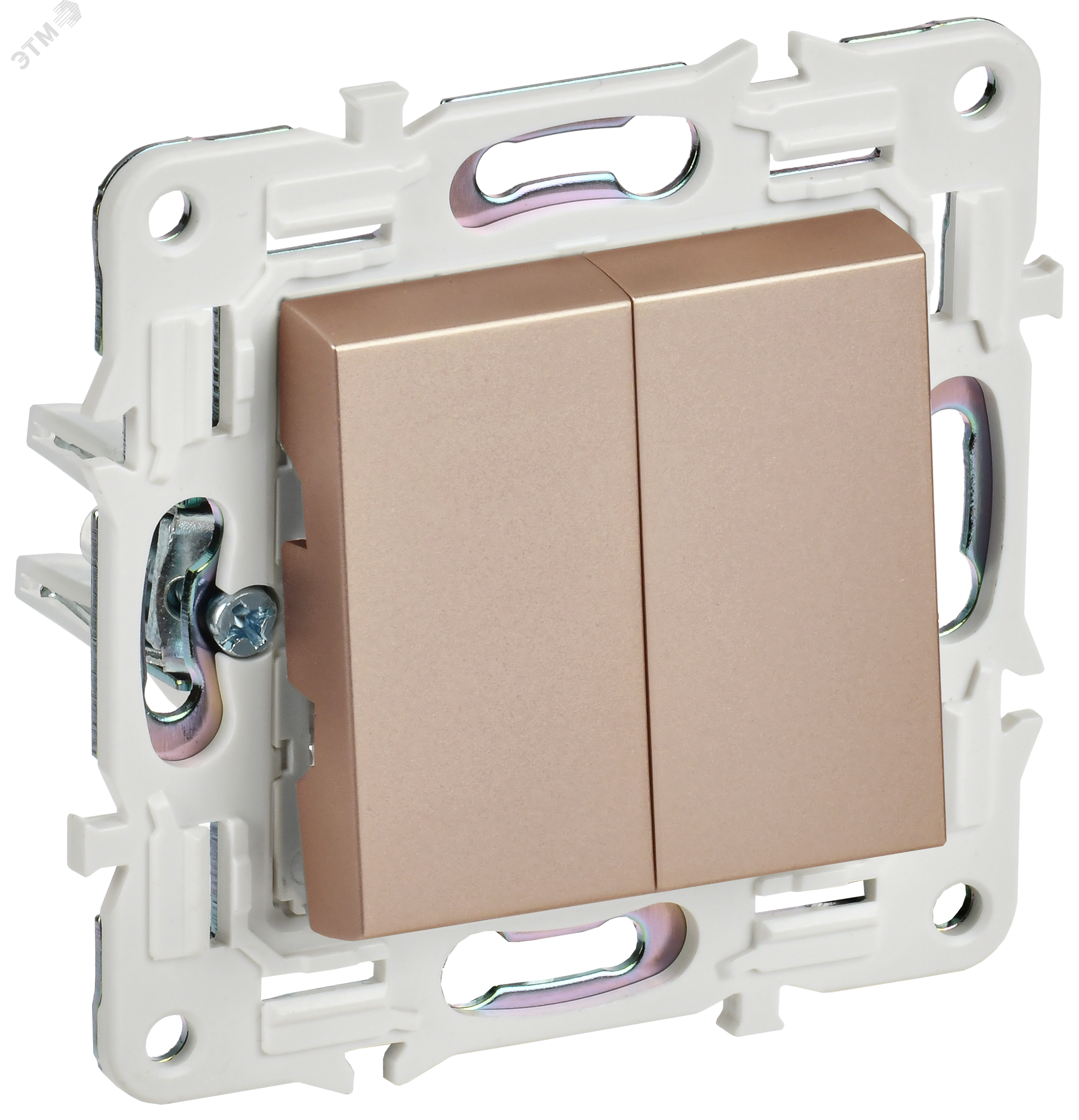 Изображение товара SKANDY Выключатель 2-клавишный проходной SK-V05Sa бежевый