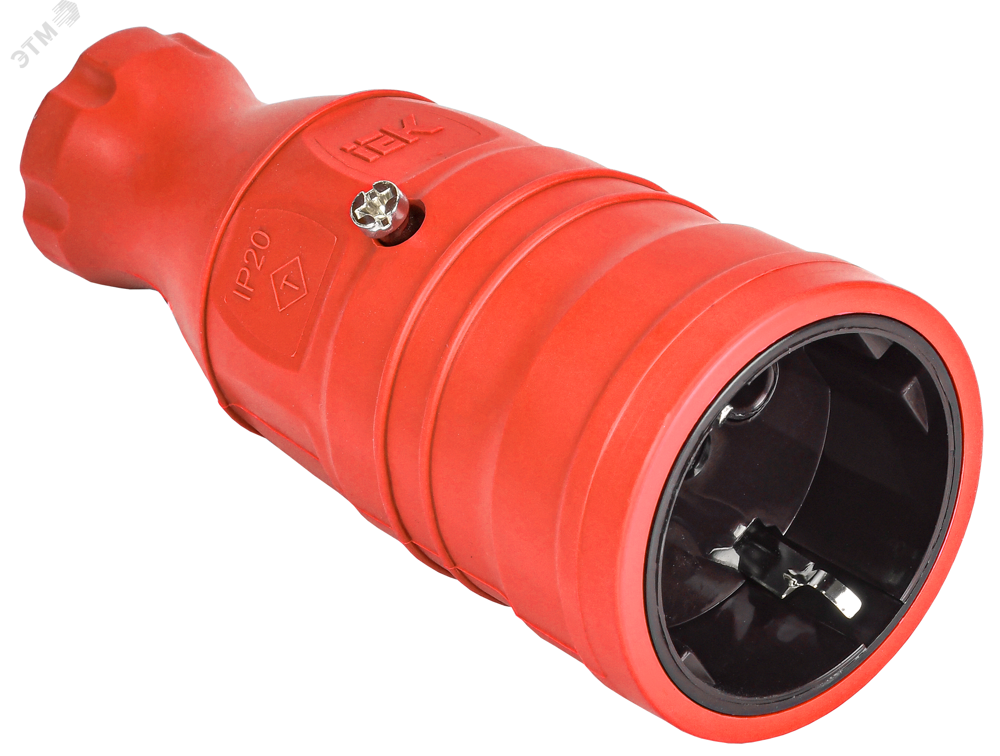 Изображение товара Розетка силовая переносная OMEGA IP20 16А 250В красная