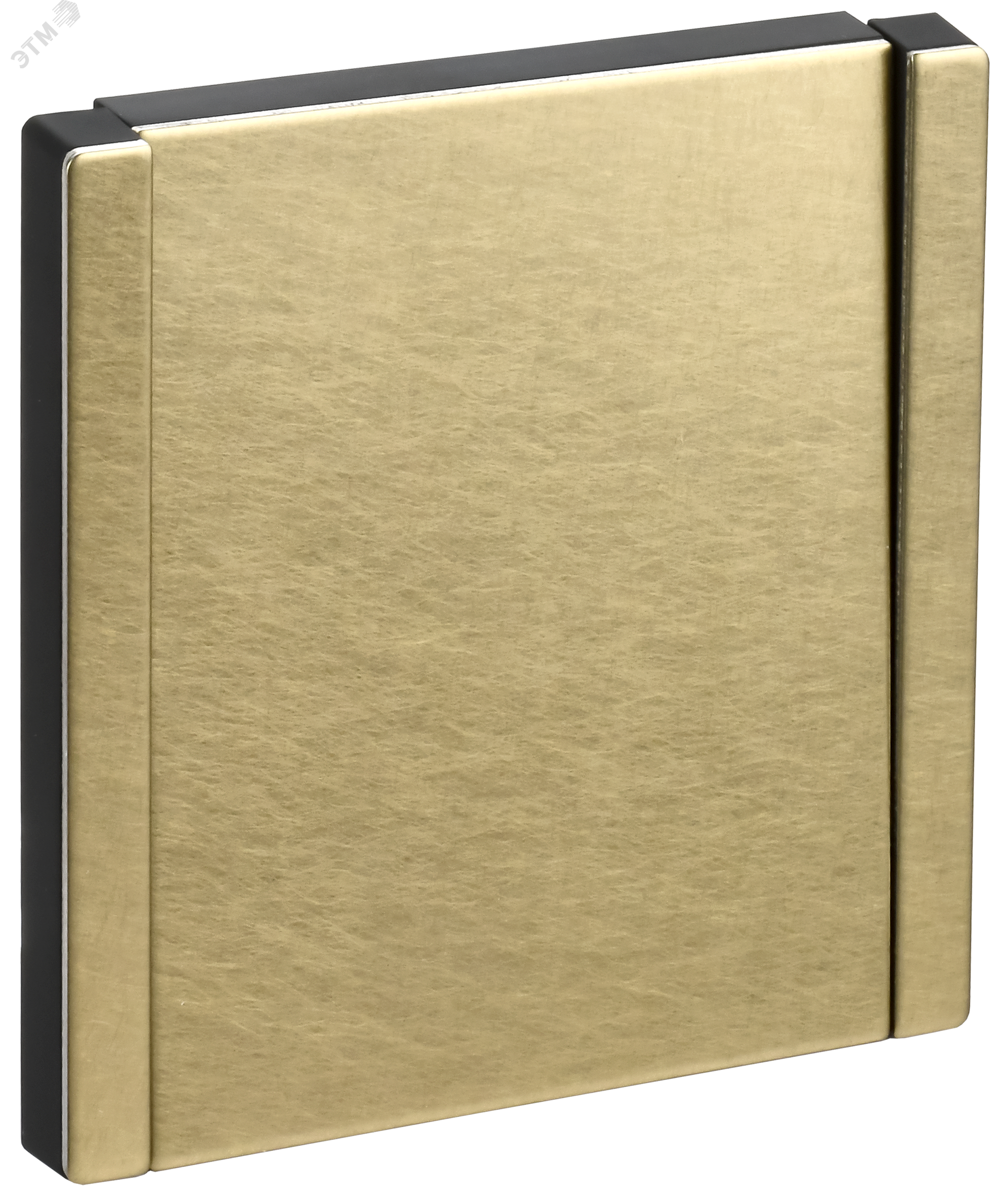 Изображение товара Выключатель 1-клавишный 10А металлик шампань IEK FP601M премиум дизайн