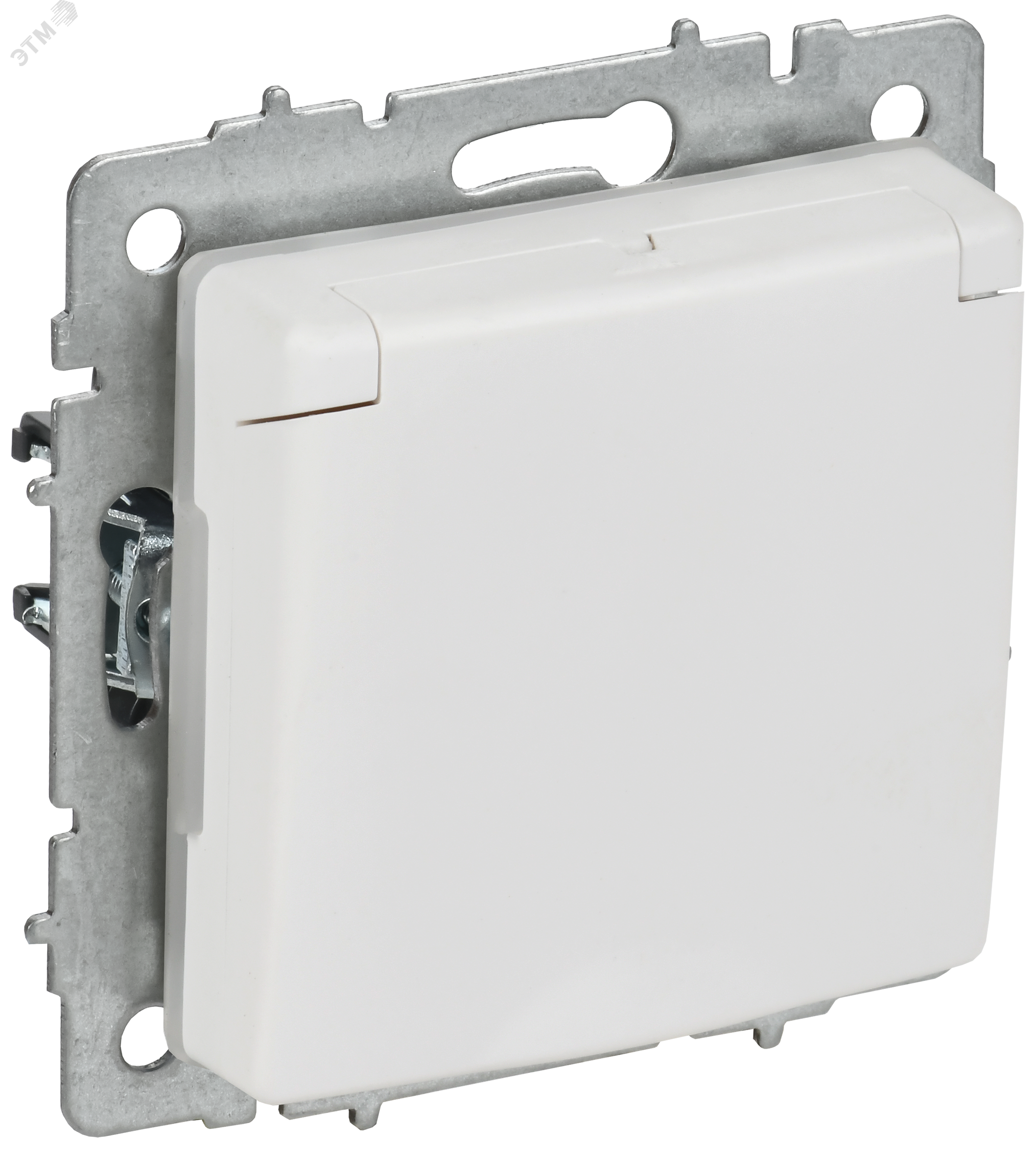 Изображение товара Розетка 1-местная с заземлением IP44 серия BRITE IEK белая