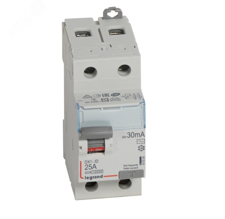 Изображение товара Выключатель дифференциального тока 2п 25А 30мА DX3 АC