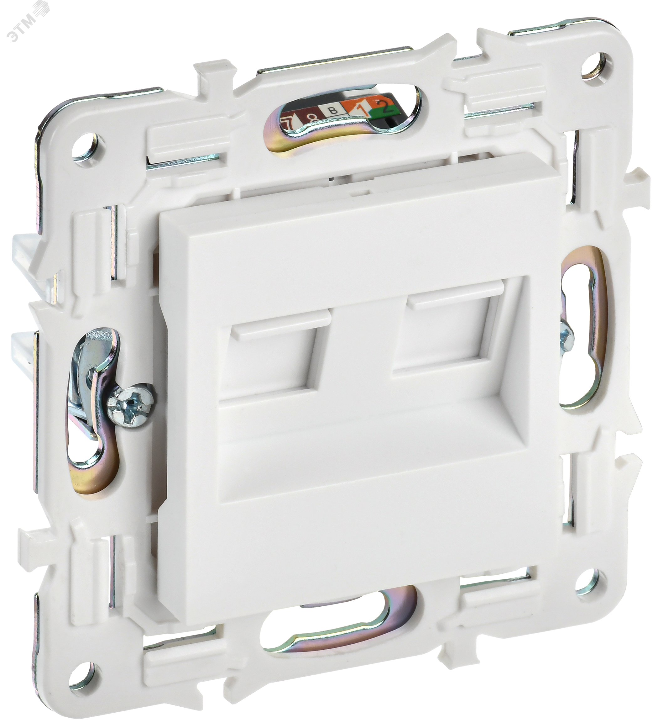 Изображение товара Розетка компьютерная двойная RJ45 серия SKANDY IEK белая