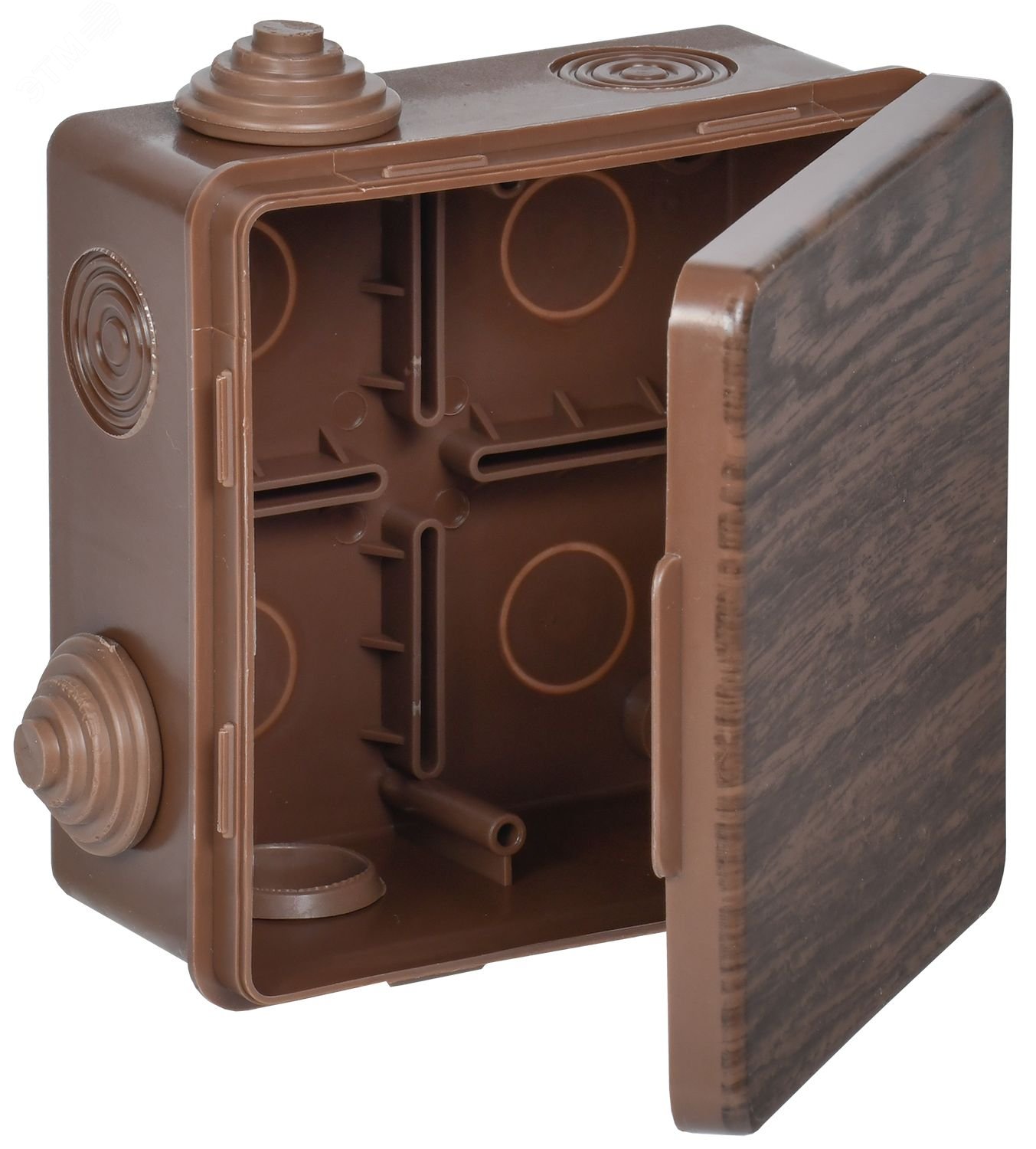 Изображение товара Коробка распределительная КМ 100x100x50мм IP54 для наружного монтажа дуб IEK