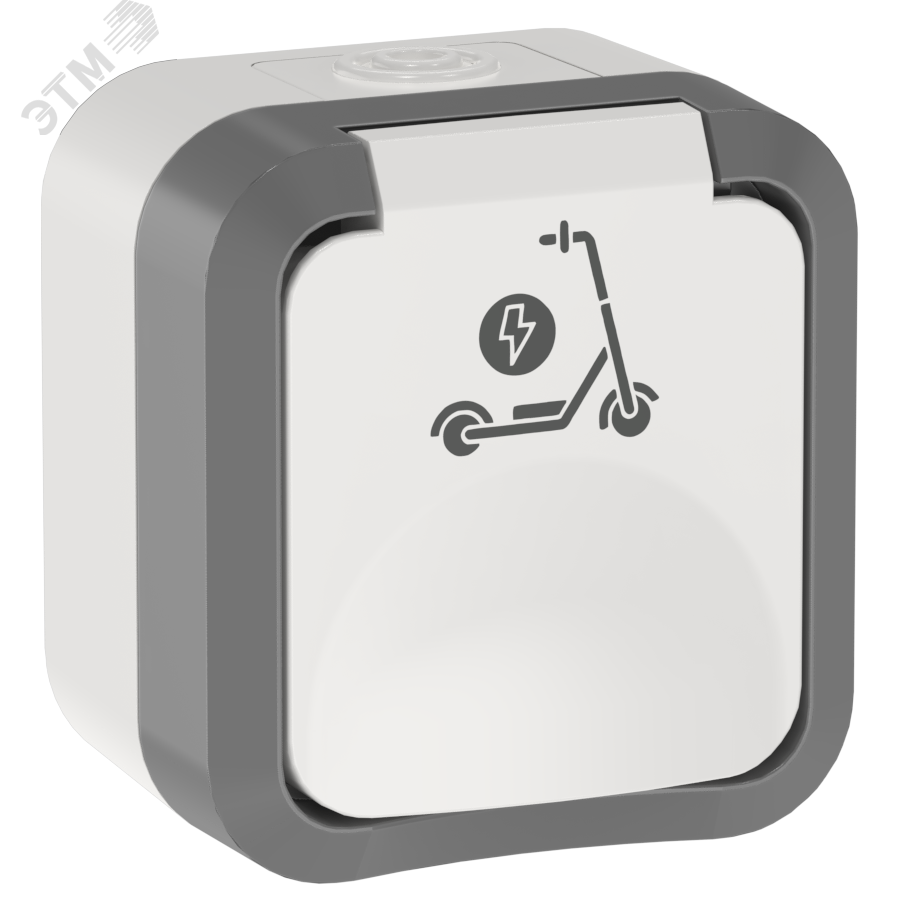 Изображение товара Розетка со заземлением IP55 серия TORS IEK 1-местная белая