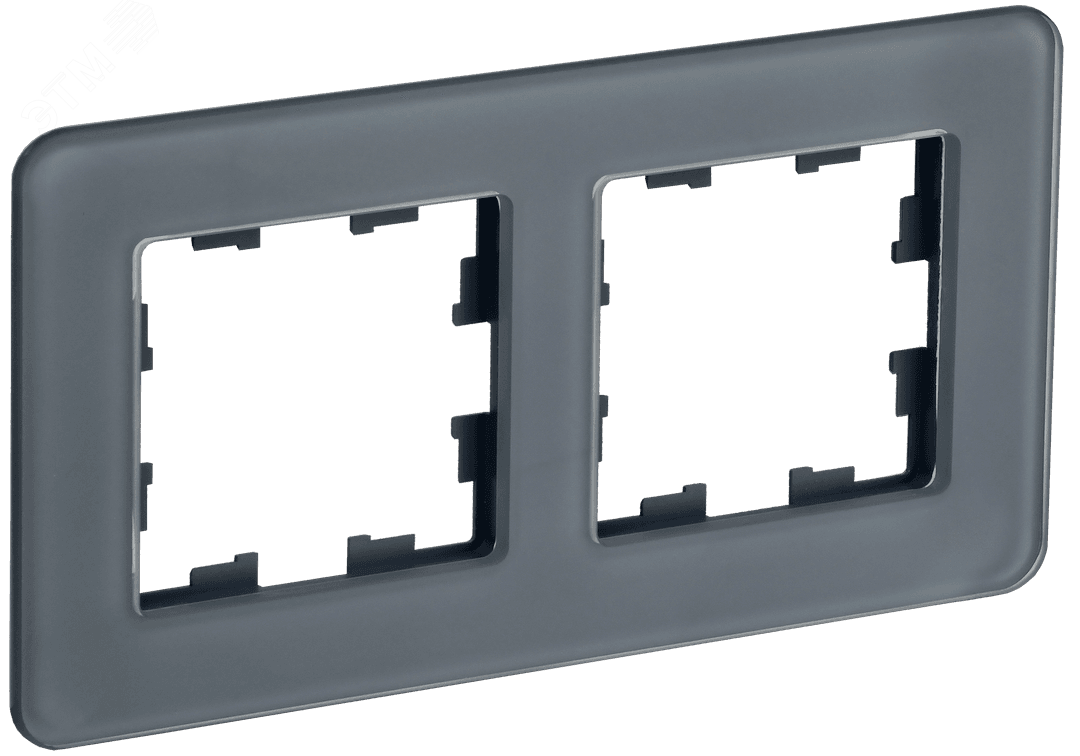 Изображение товара BRITE Рамка 2 поста РУ-2-2-Бр стекло графит от IEK