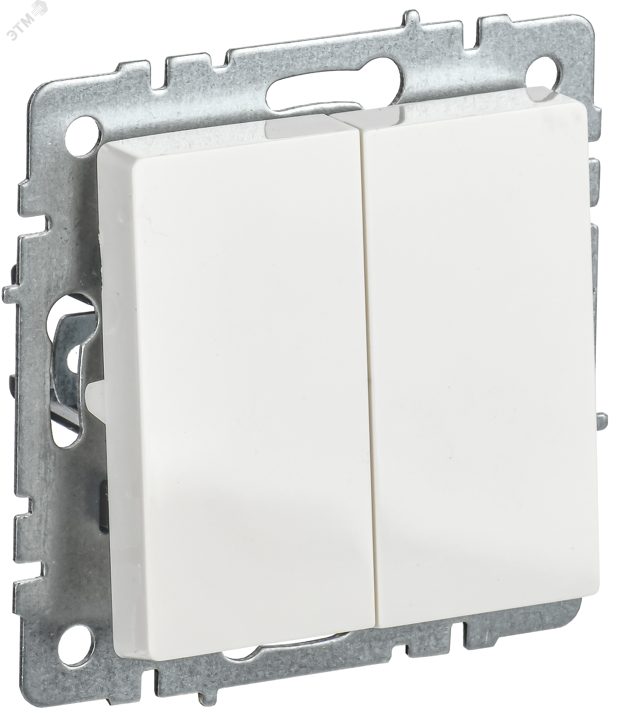 Изображение товара BRITE Выключатель 2-клавишный 10А ВС10-2-0-БрБ белый (шт)