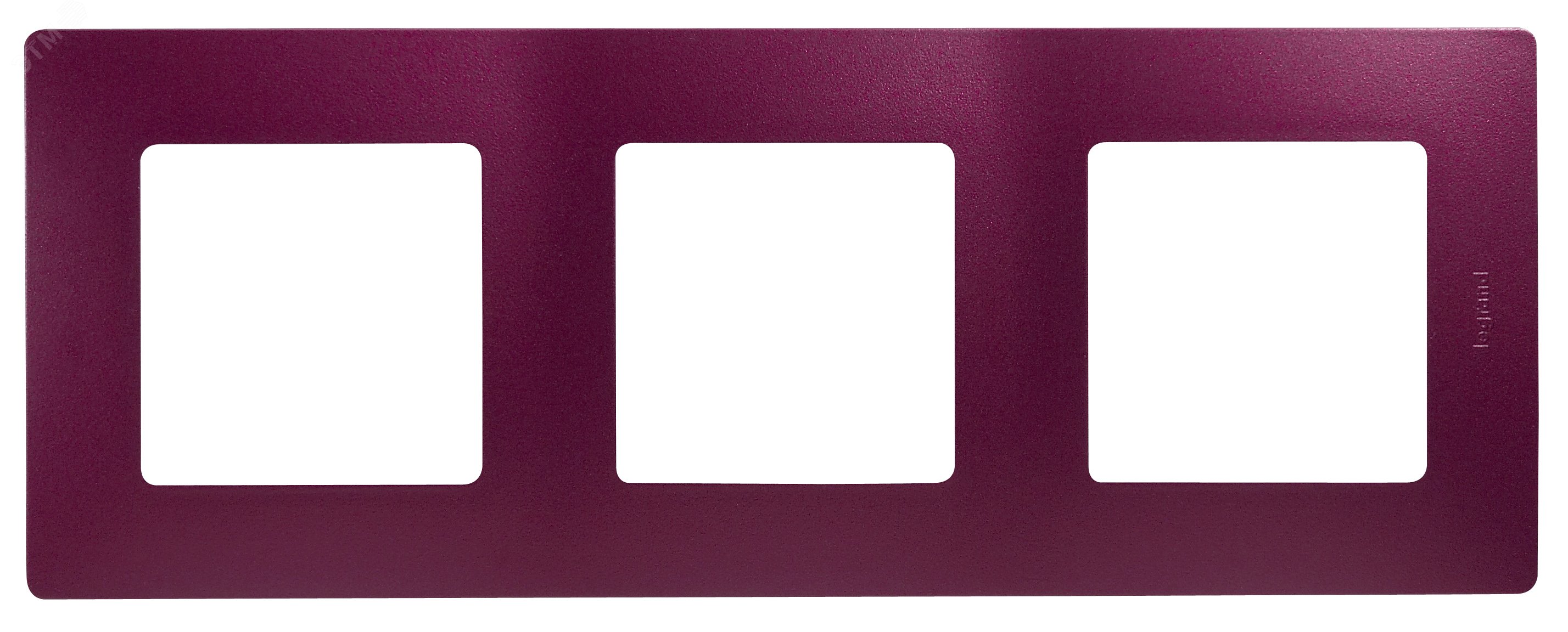 Изображение товара Рамка 3-местная сливовая ETIKA для розеток и выключателей