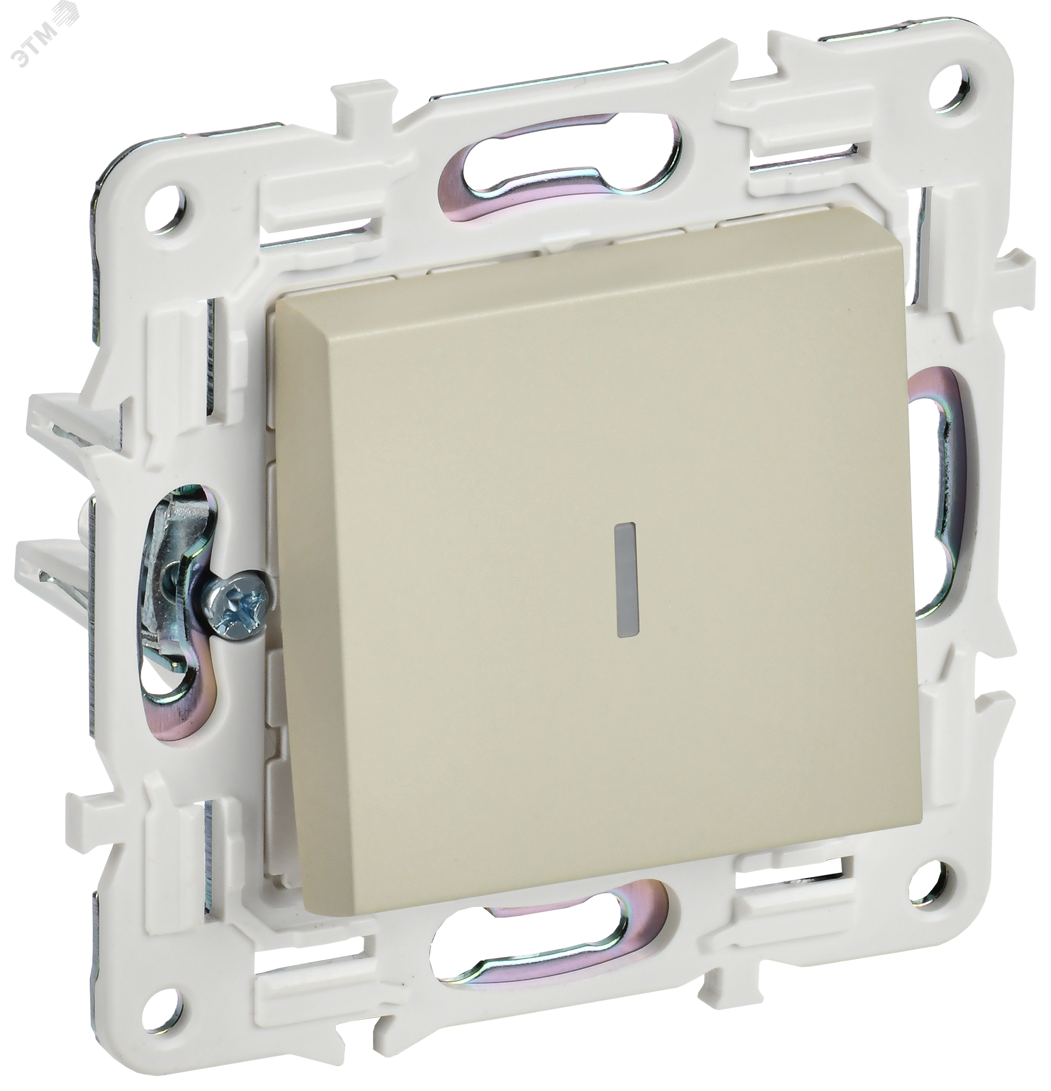 Изображение товара Выключатель 1-клавишный проходной SKANDY с подсветкой IP20 220В 10А бежевый