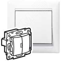 Изображение товара Выключатель 2-клавишный проходной VALENA белый 10А