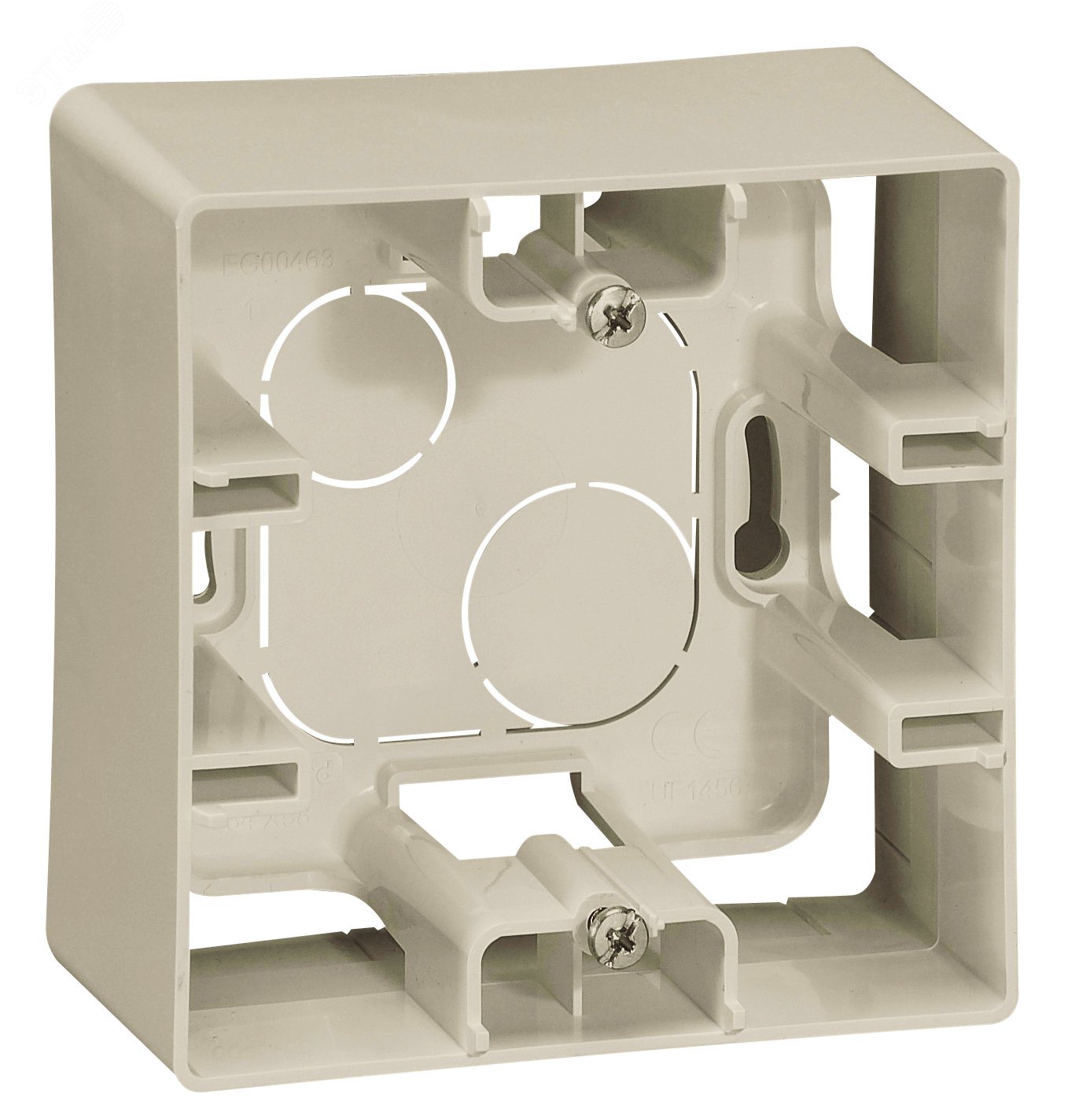 Изображение товара Коробка для наружного монтажа 1-местная ETIKA слоновая кость