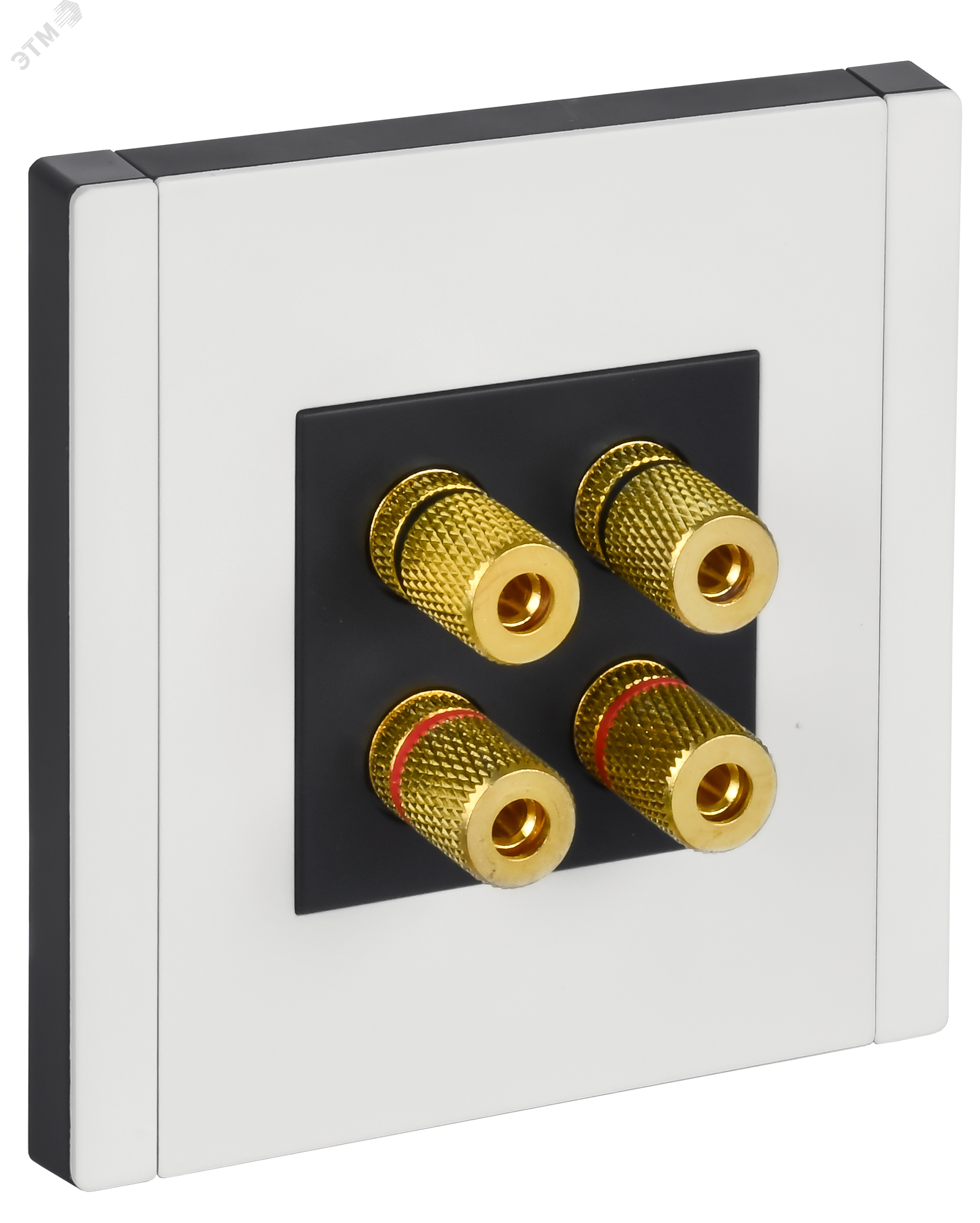 Изображение товара Аудиорозетка 4-местная металл белый IEK FP239M для элитных интерьеров