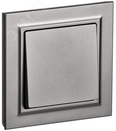 Изображение товара Выключатель одноклавишный серии BRITE IEK 220В сталь