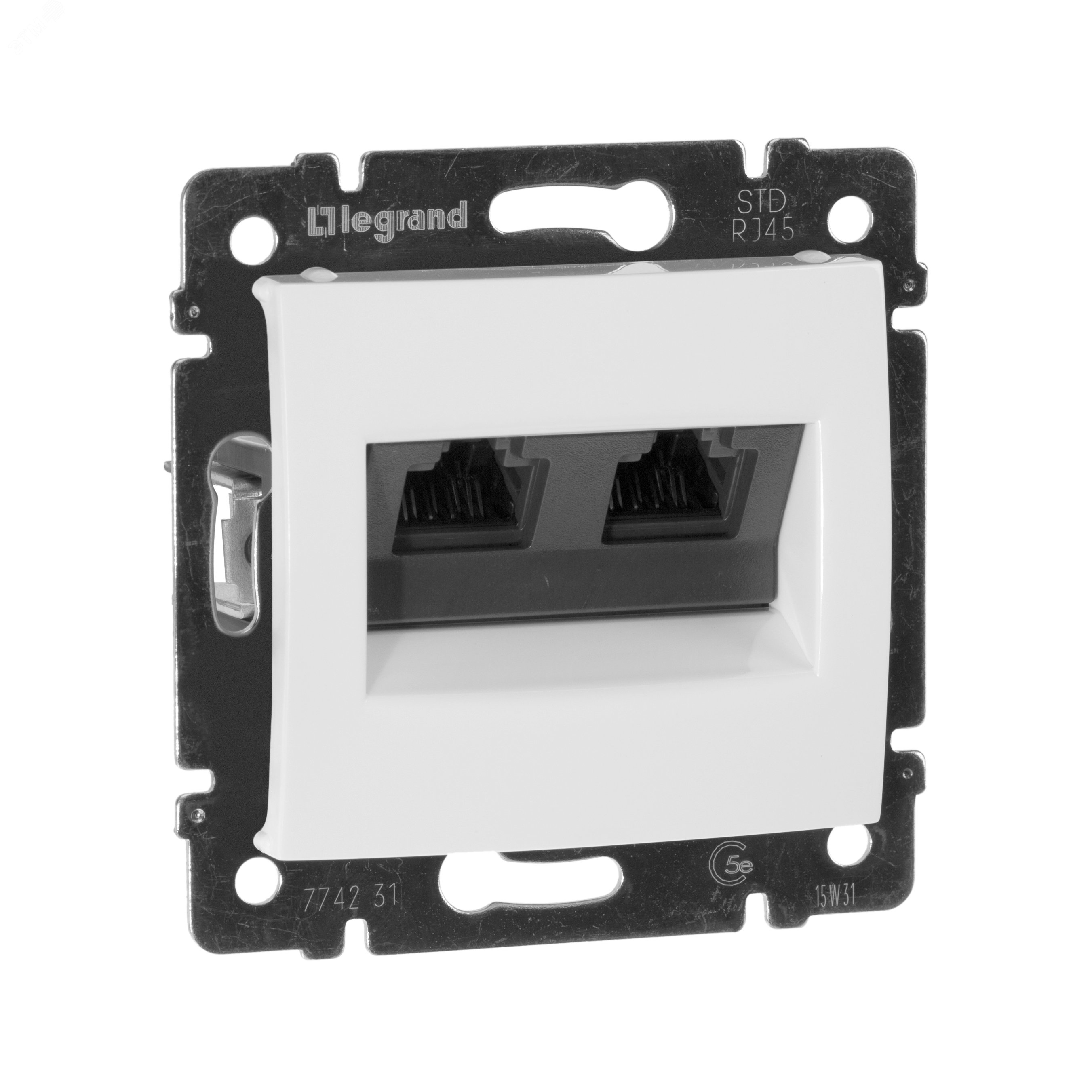 Изображение товара Розетка двойная RJ45 UTP 5E Valena белая