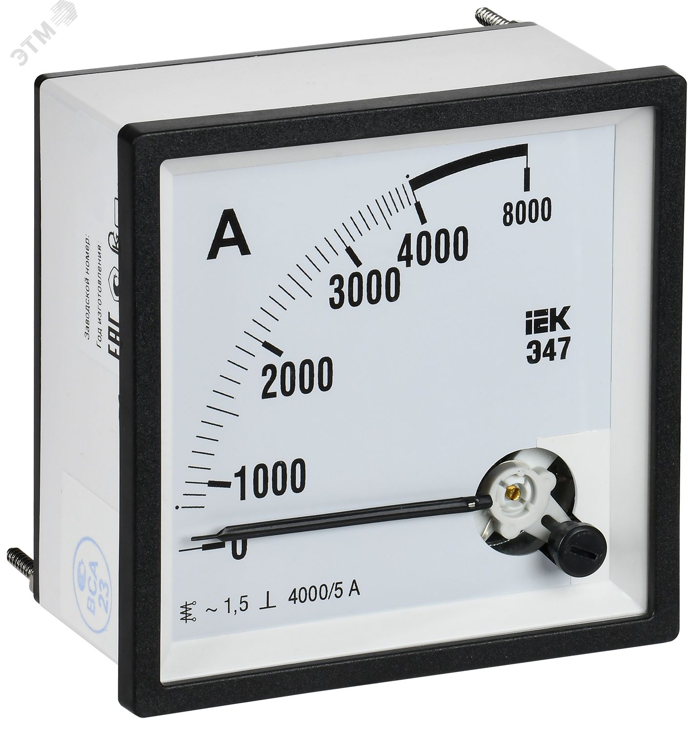 Изображение товара Амперметр Э47 4000/5А 96х96 мм электромагнитный высокая точность