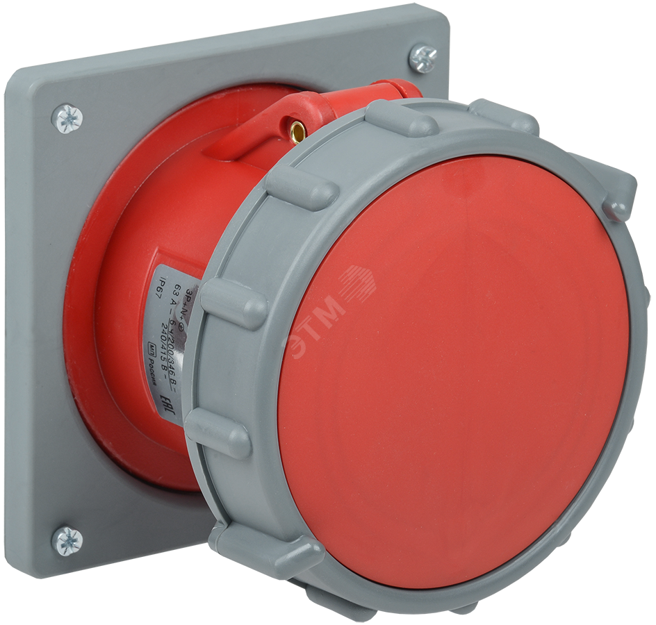 MAGNUM Розетка встраиваемая ССИ-435 63А 3Р+PЕ+N 415В IP67 IEK купить цена