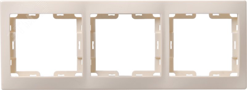 Изображение товара Рамка 3-местная горизонтальная KVARTA РГ-3-ККм кремовая GENERICA