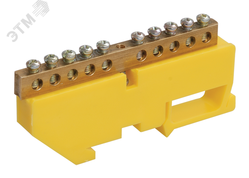 Изображение товара Шина PE земля на DIN-изоляторах ШНИ-6х9-20-Д-Ж (шт)