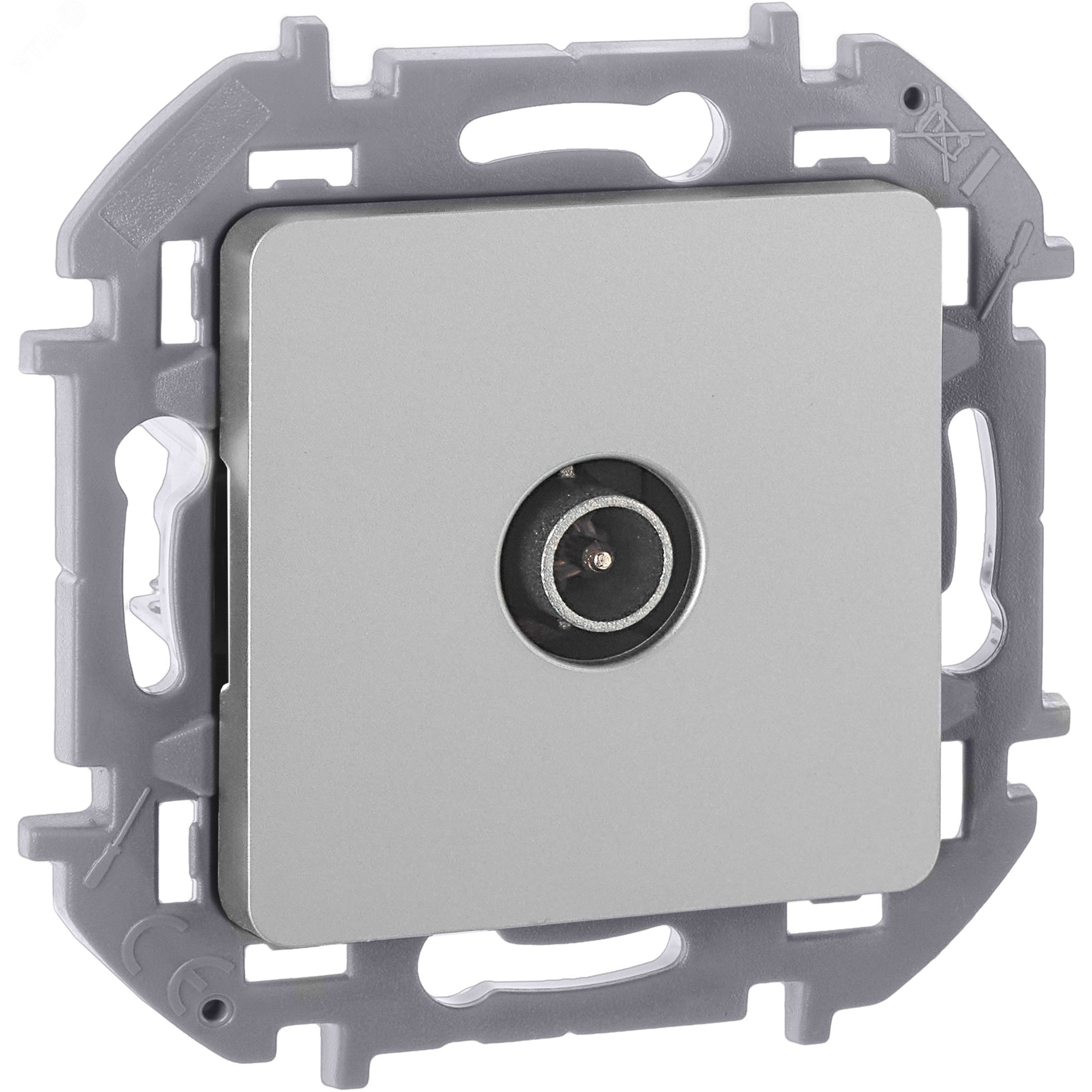 Изображение товара Проходная телевизионная розетка INSPIRIA алюминий для скрытого монтажа