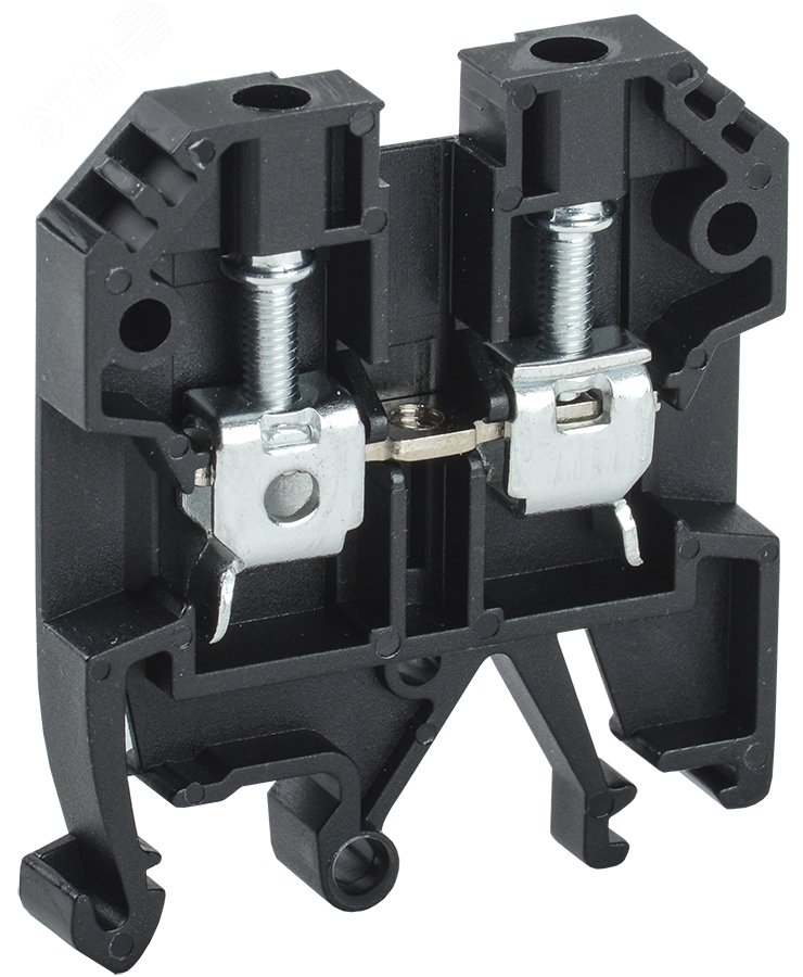 Изображение товара Винтовая клемма 4мм2 черная для DIN-рейки IEK YZN30-004-K02