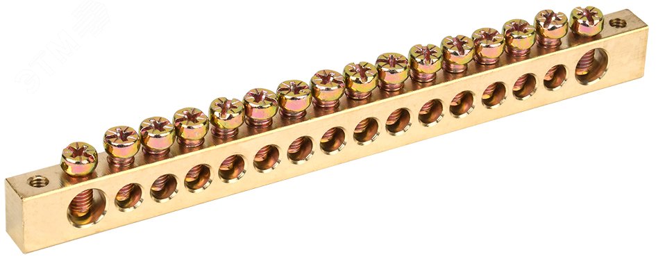 Изображение товара Шина PEN земля-ноль 8х12мм 16/2 (16групп/крепеж по краям) (шт)