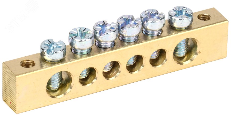 Шина PEN земля-ноль 8х12мм 6/2 (6групп/крепеж по краям) артикул YNN21 ...