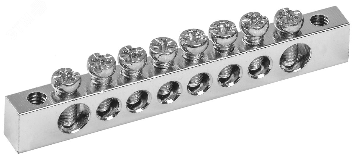 Изображение товара Шина PEN ''земля-ноль'' 6х9мм 8/2 Ni (8групп/крепеж по краям) (шт)