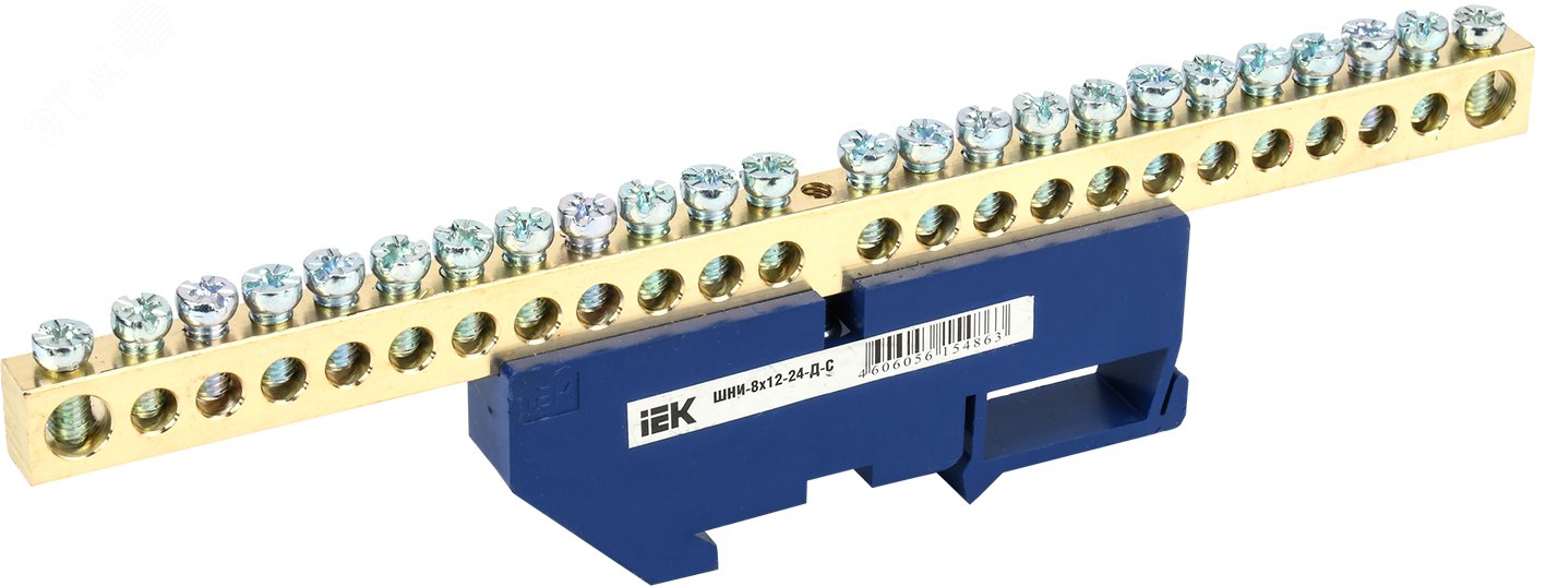 Изображение товара Шина N ноль на DIN-изоляторах ШНИ-8х12-24-Д-С (шт)