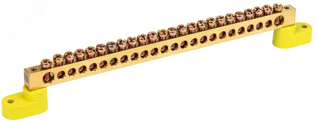 Изображение товара Шина PE земля на двух угловых изоляторах ШНИ-8х12-24-У2-Ж (шт)