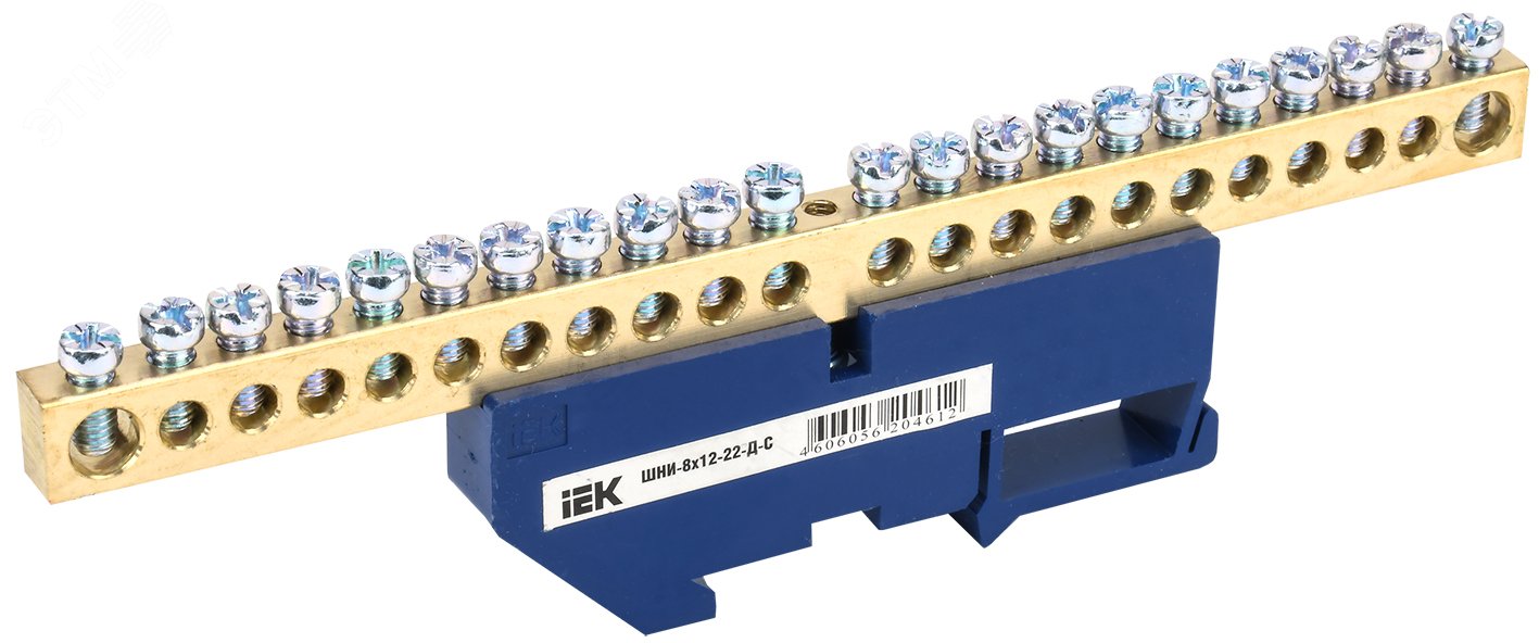 Изображение товара Шина N ноль на DIN-изоляторах ШНИ-8х12-22-Д-С (шт)